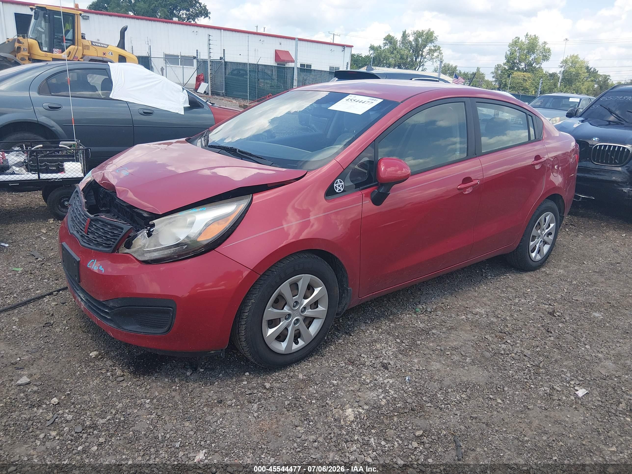 2015 Kia Rio Lx Red vin: KNADM4A30F6424450