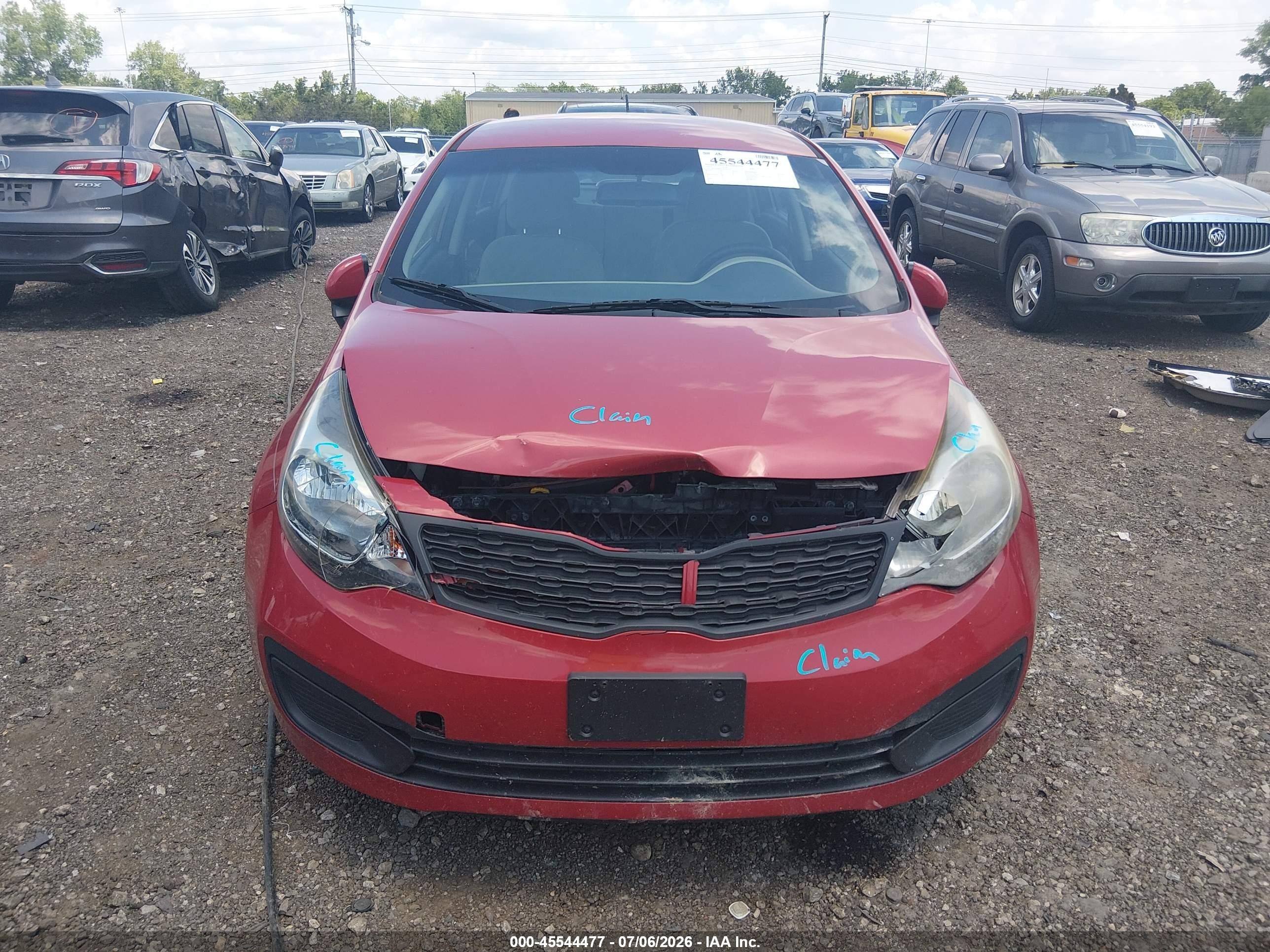 2015 Kia Rio Lx Red vin: KNADM4A30F6424450