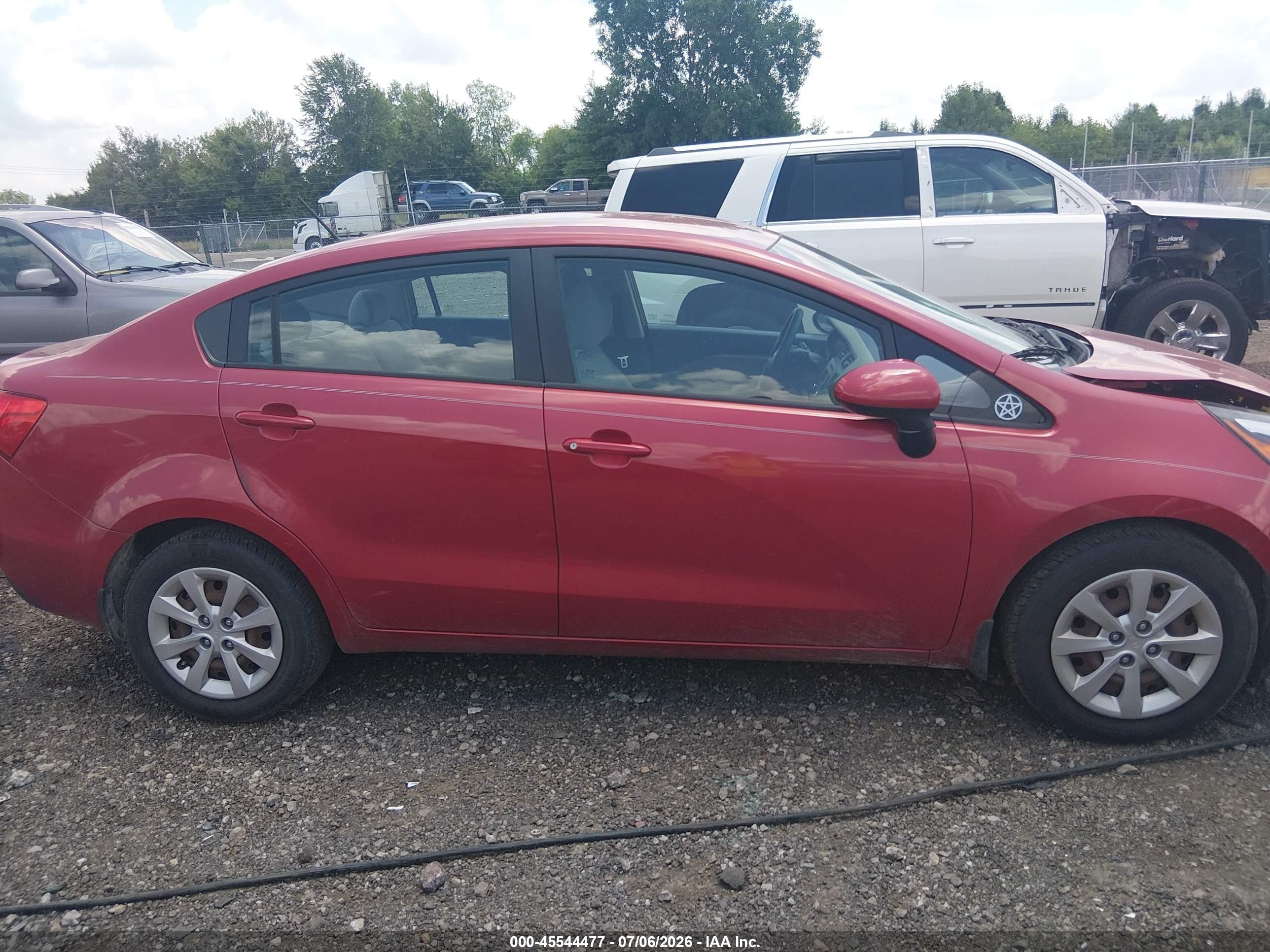 2015 Kia Rio Lx Red vin: KNADM4A30F6424450