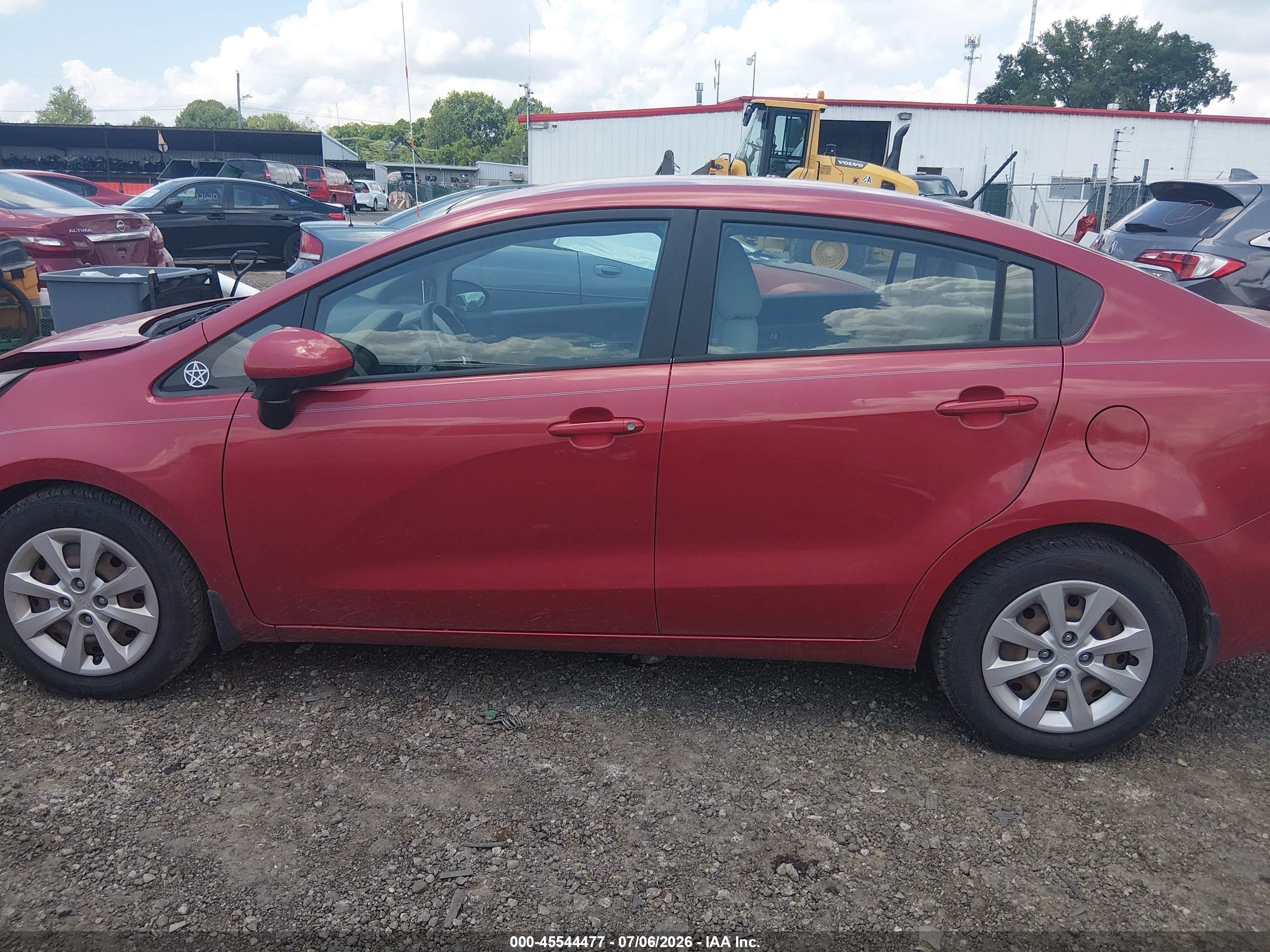 2015 Kia Rio Lx Red vin: KNADM4A30F6424450