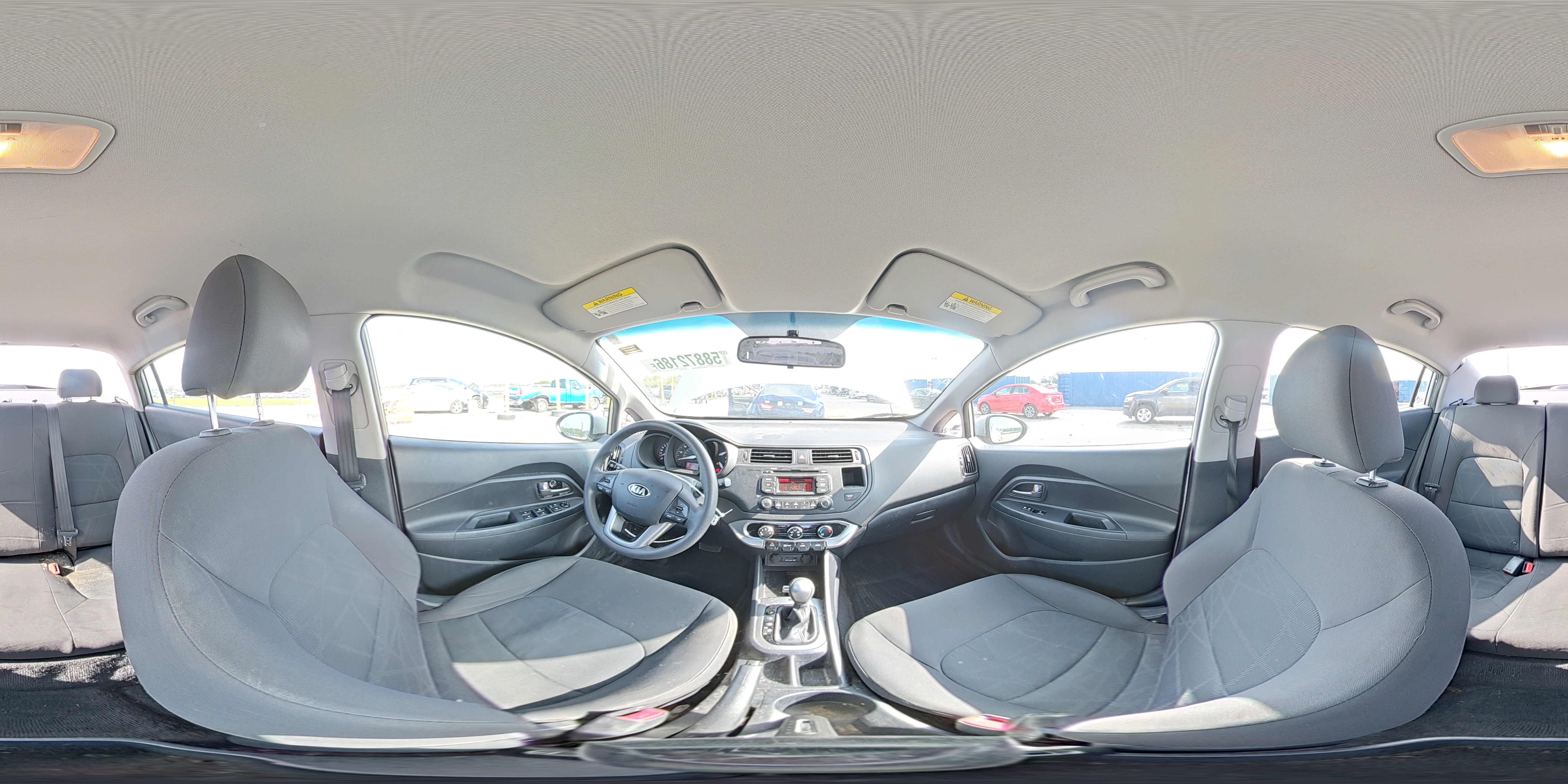 2015 Kia Rio Lx Silver vin: KNADM4A30F6427820