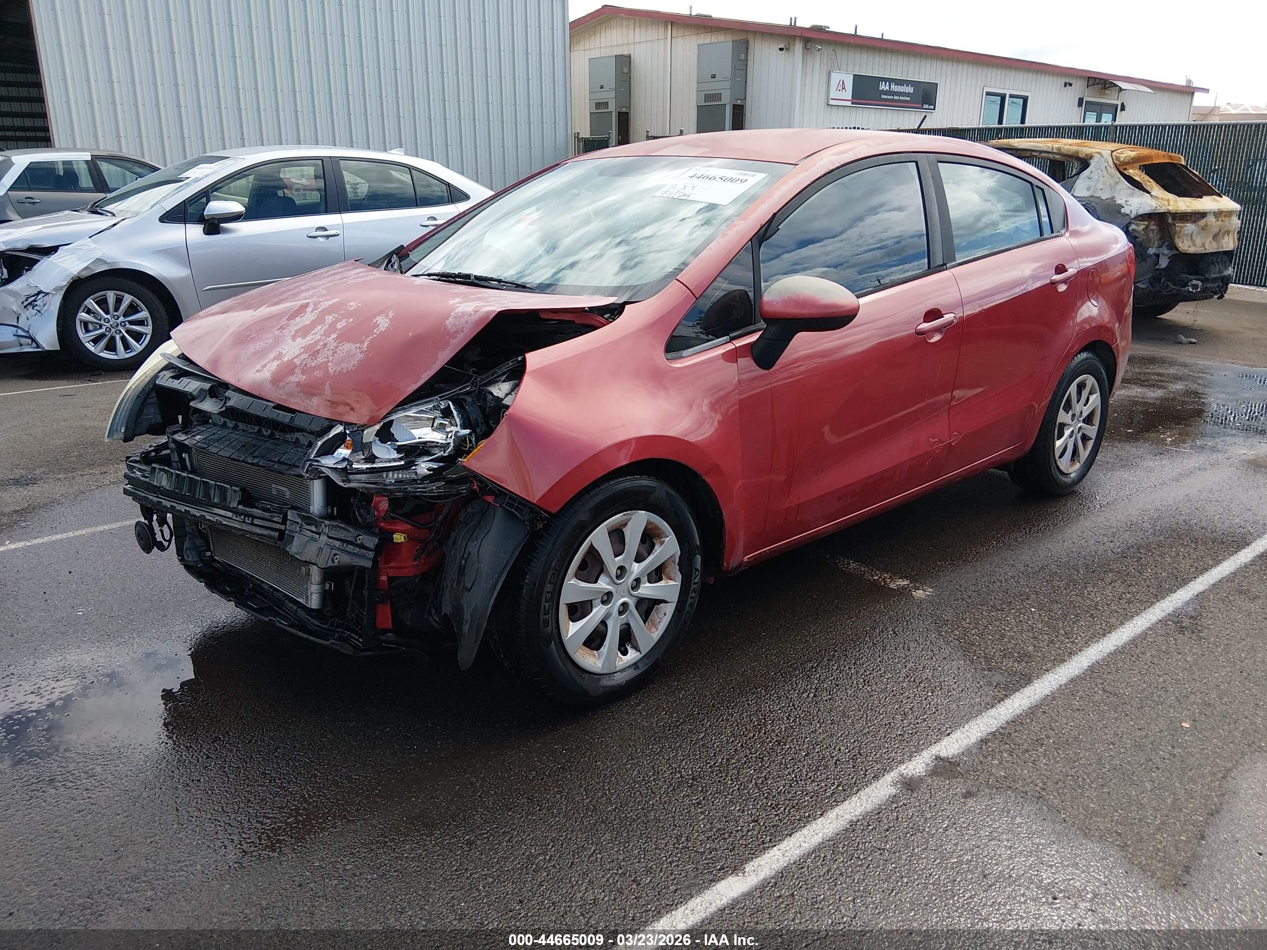 2015 Kia Rio Lx Red vin: KNADM4A30F6458050