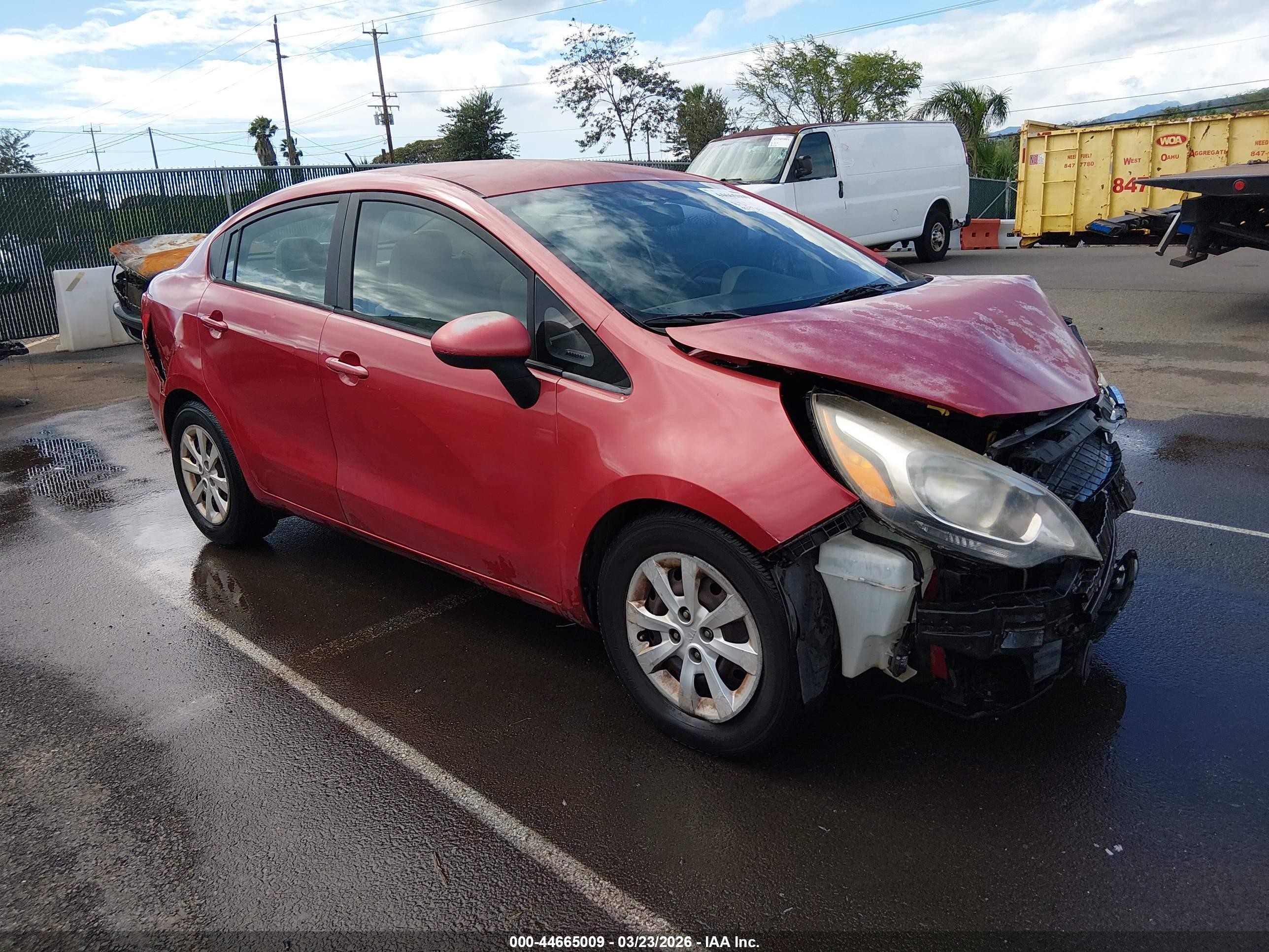 2015 Kia Rio Lx Red vin: KNADM4A30F6458050