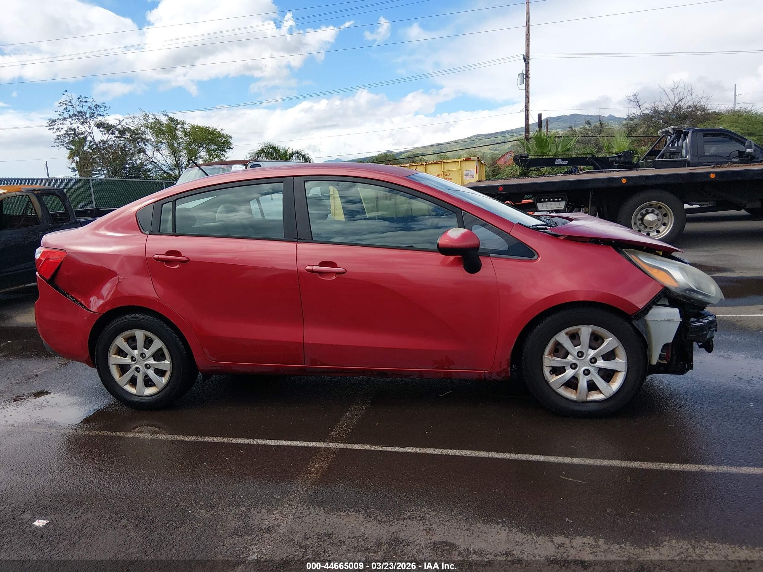 2015 Kia Rio Lx Red vin: KNADM4A30F6458050