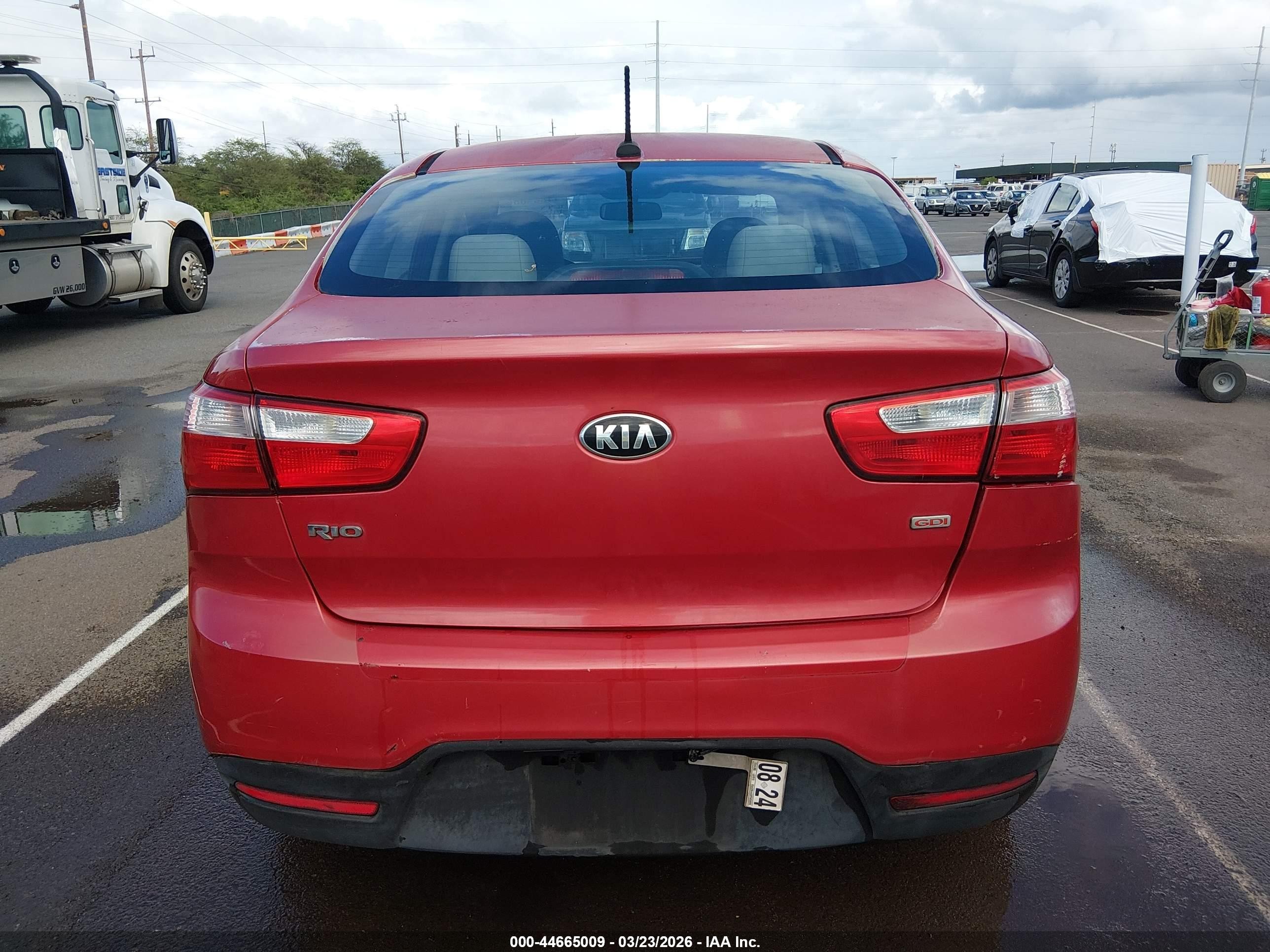 2015 Kia Rio Lx Red vin: KNADM4A30F6458050