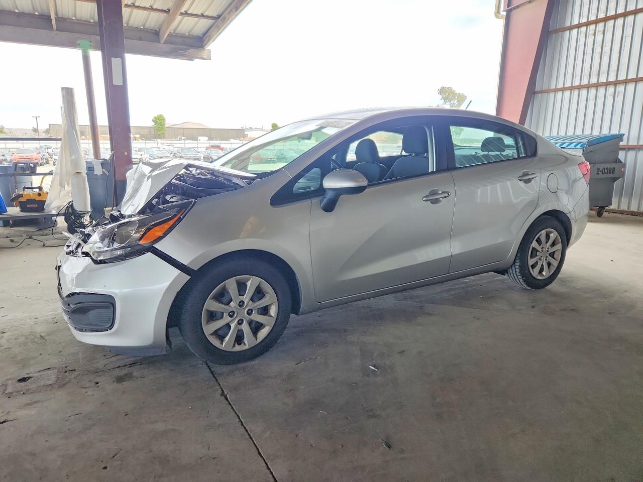 2015 Kia Rio Lx Silver vin: KNADM4A30F6466911