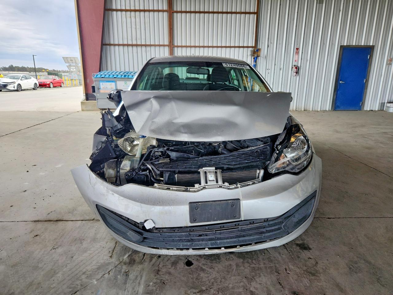 2015 Kia Rio Lx Silver vin: KNADM4A30F6466911