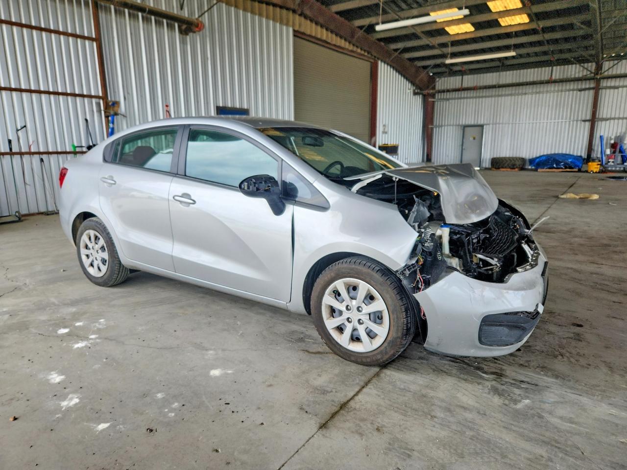 2015 Kia Rio Lx Silver vin: KNADM4A30F6466911