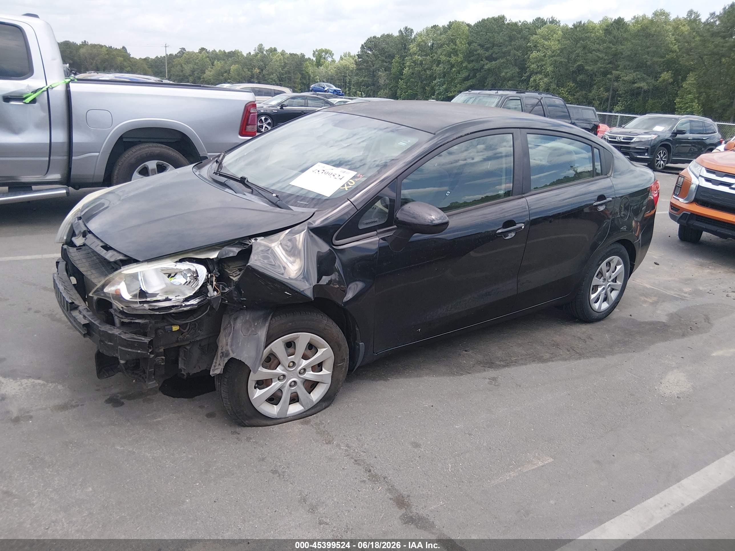 2015 Kia Rio Lx Black vin: KNADM4A30F6520644
