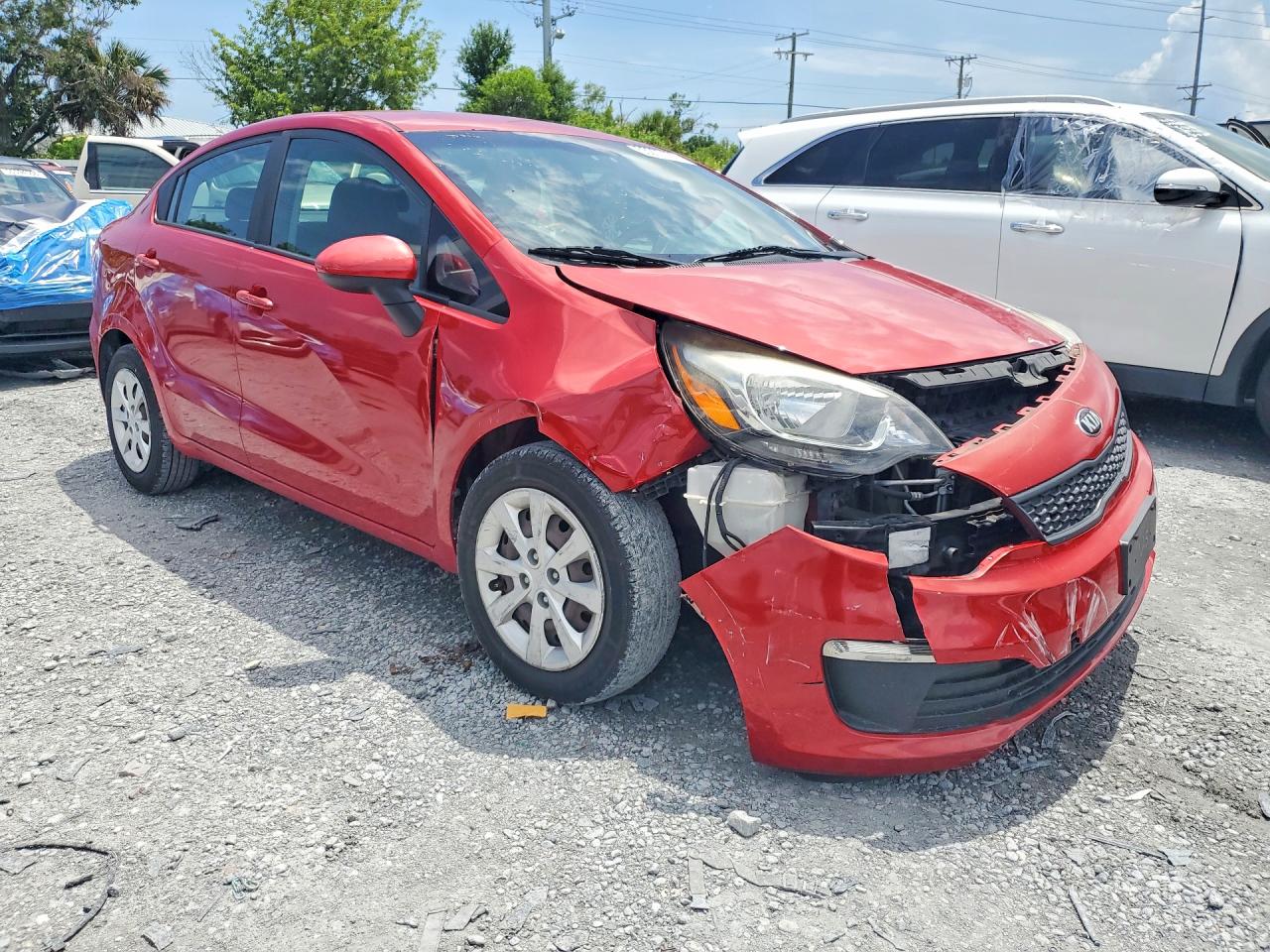 2017 Kia Rio Lx Red vin: KNADM4A30H6006814