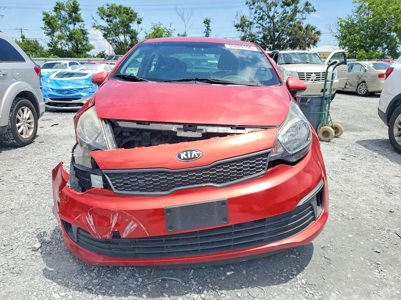 2017 Kia Rio Lx Red vin: KNADM4A30H6006814