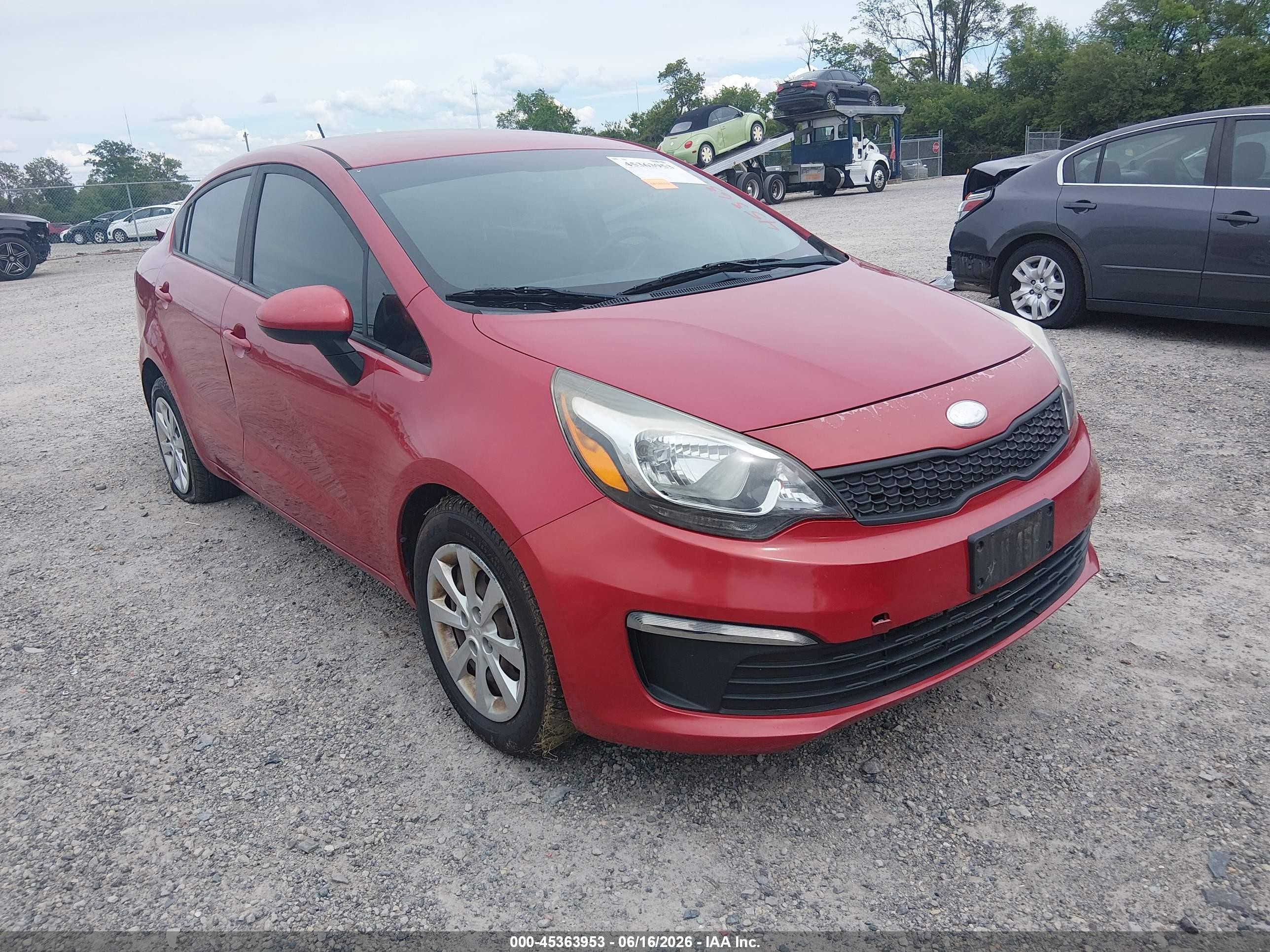 2017 Kia Rio Lx Red vin: KNADM4A30H6057925