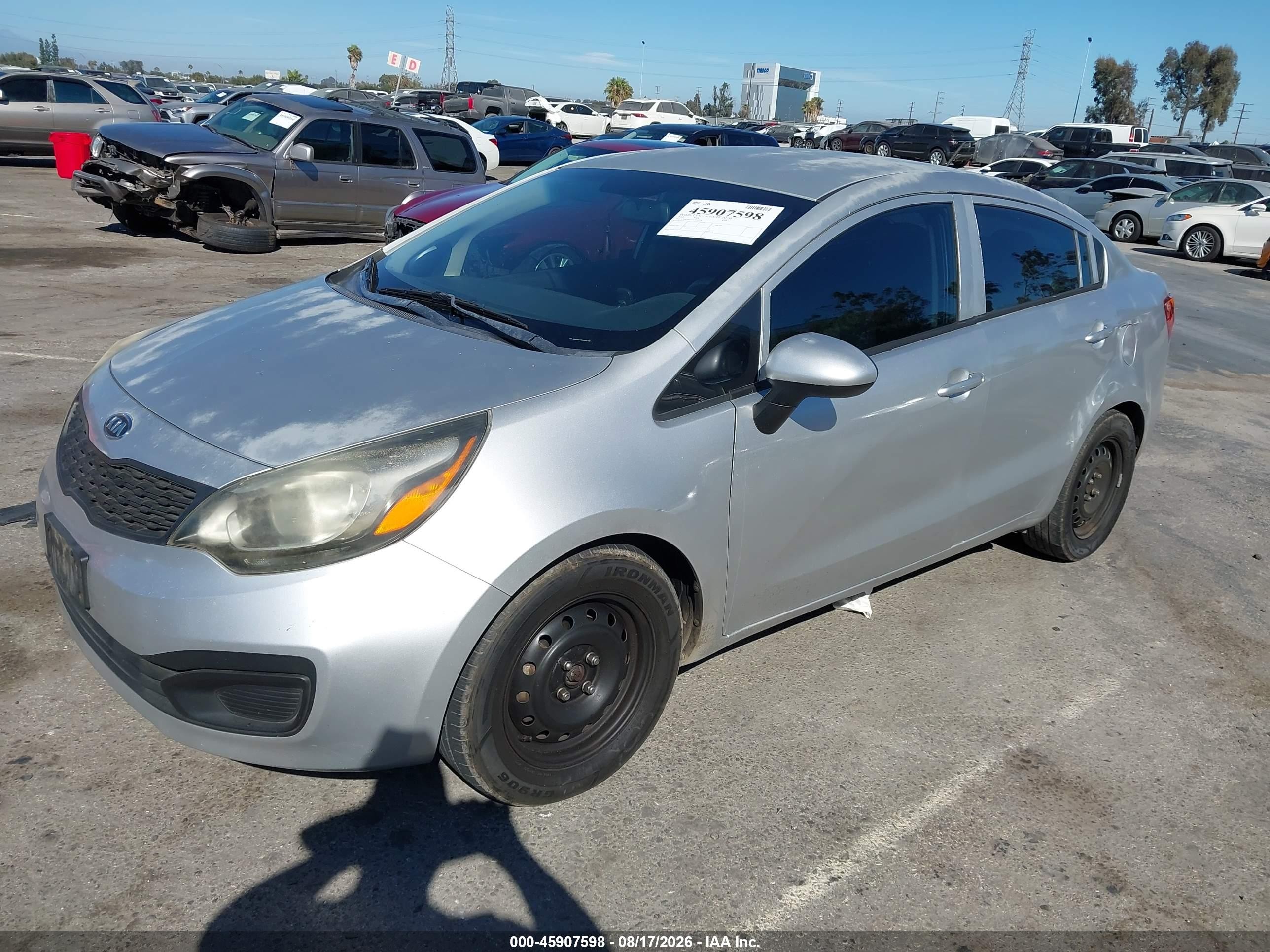 2012 Kia Rio Lx Серебряный vin: KNADM4A31C6041726