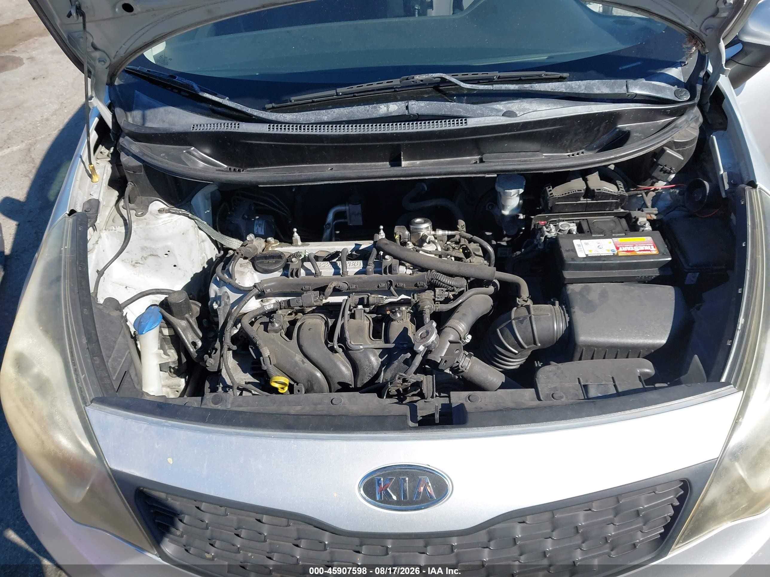 2012 Kia Rio Lx Серебряный vin: KNADM4A31C6041726