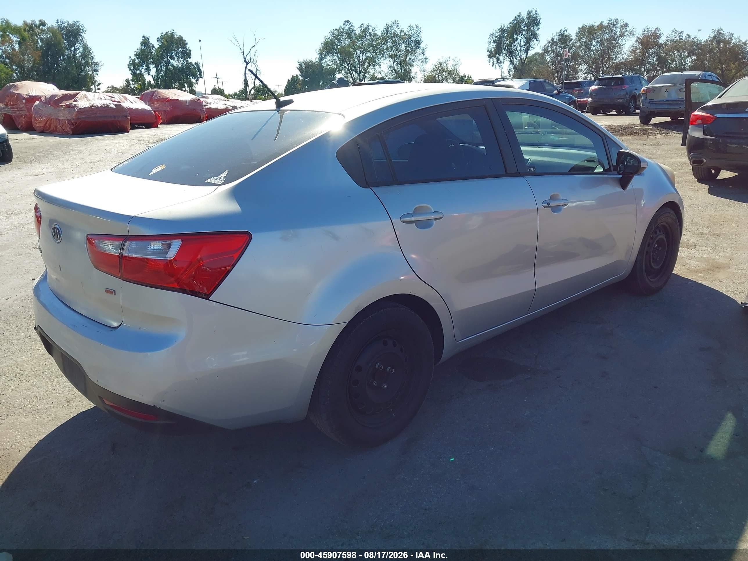 2012 Kia Rio Lx Серебряный vin: KNADM4A31C6041726