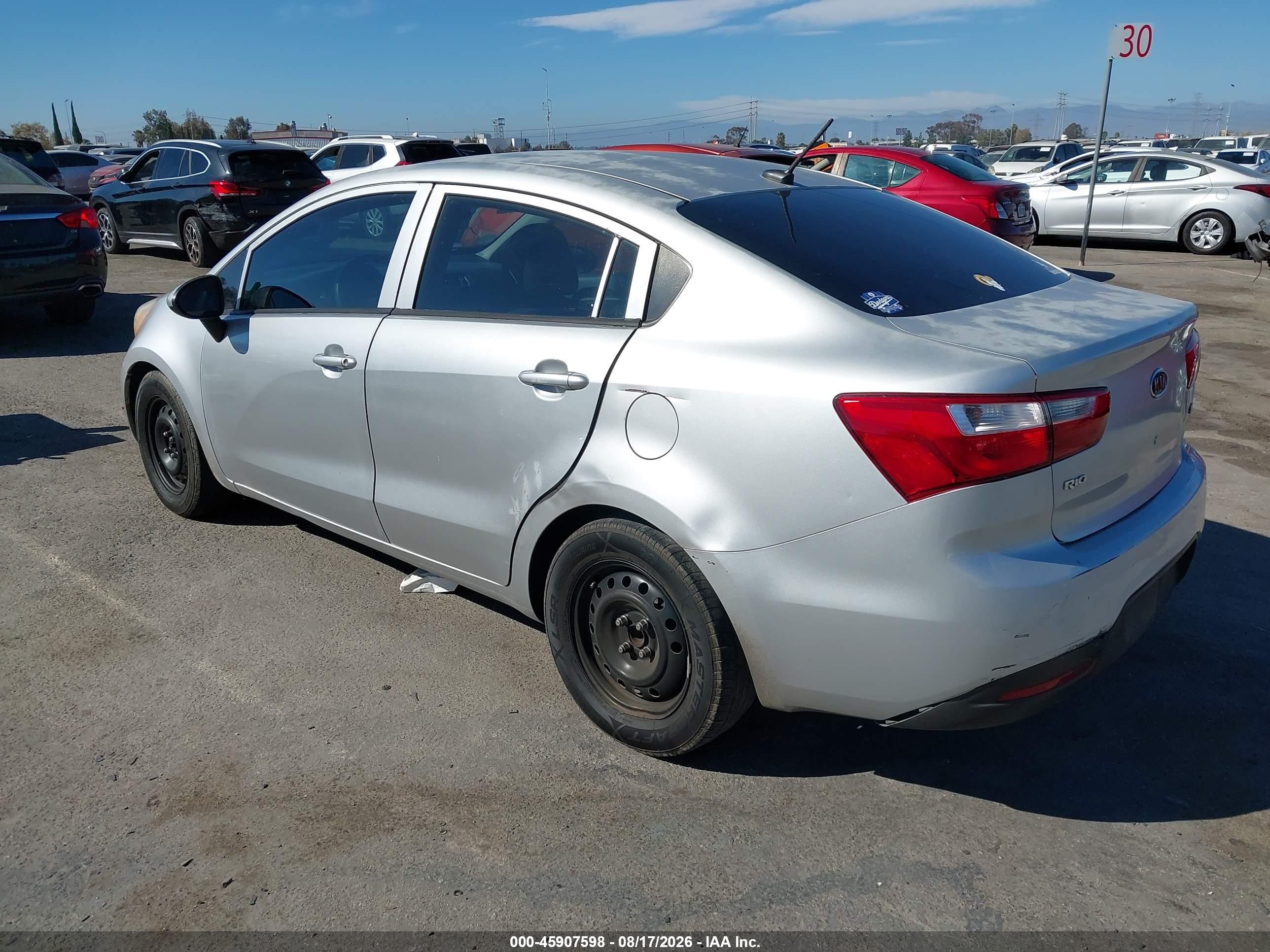 2012 Kia Rio Lx Серебряный vin: KNADM4A31C6041726