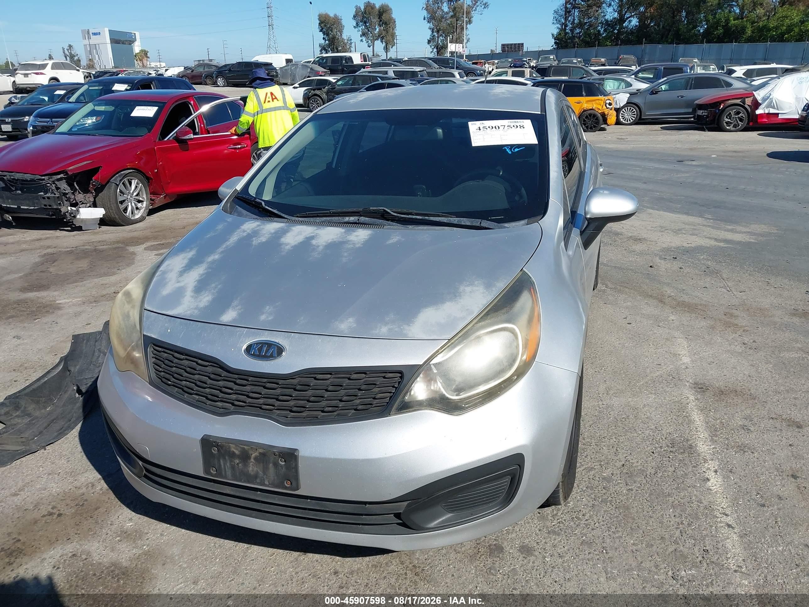 2012 Kia Rio Lx Серебряный vin: KNADM4A31C6041726