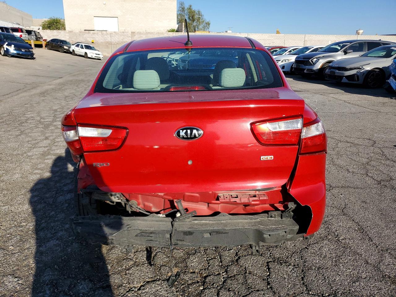 2013 Kia Rio Lx Red vin: KNADM4A31D6174469