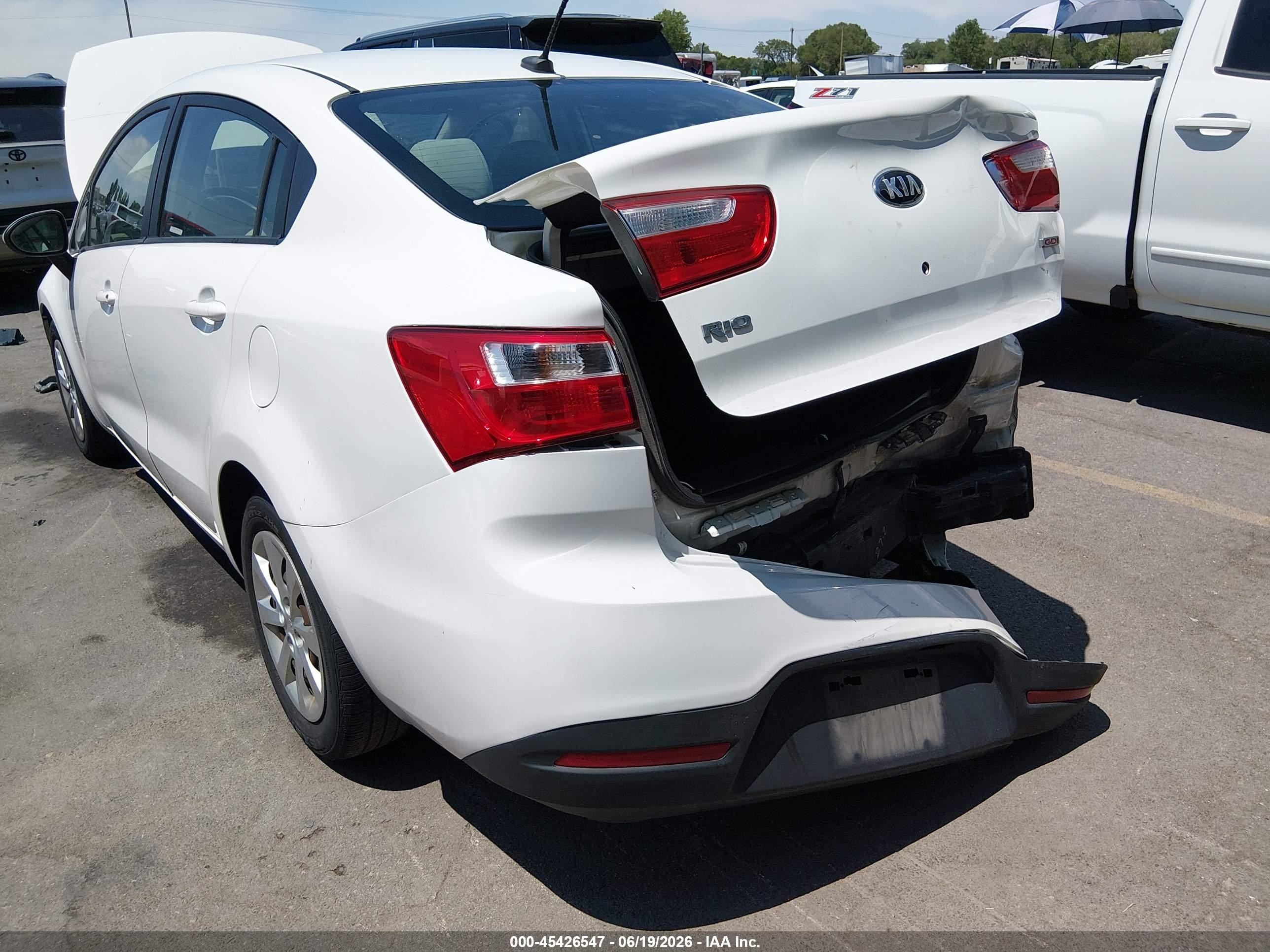 2013 Kia Rio Lx Белый vin: KNADM4A31D6188680