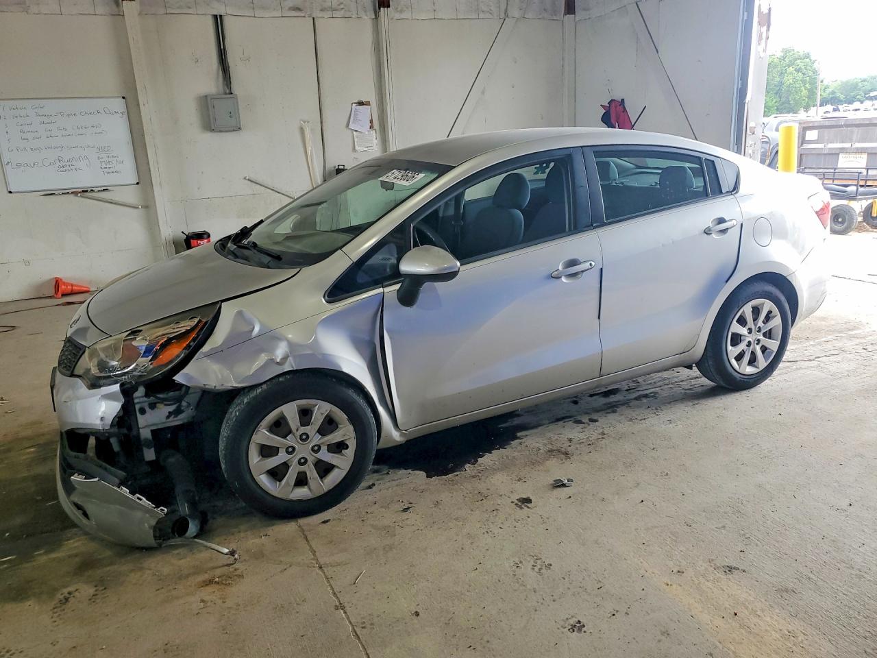 2013 Kia Rio Lx Silver vin: KNADM4A31D6215408