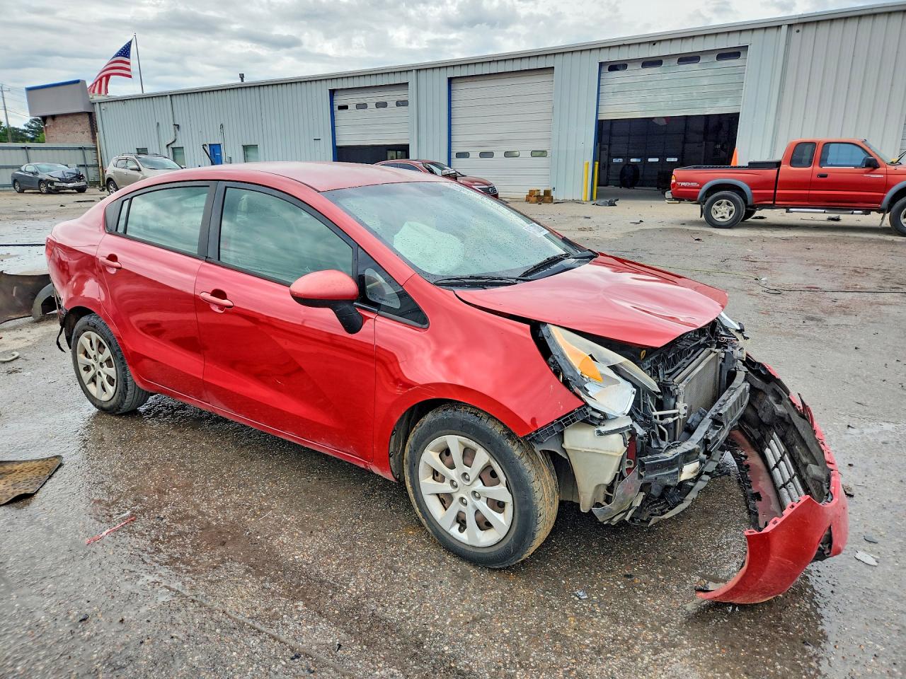 2013 Kia Rio Lx Red vin: KNADM4A31D6218339