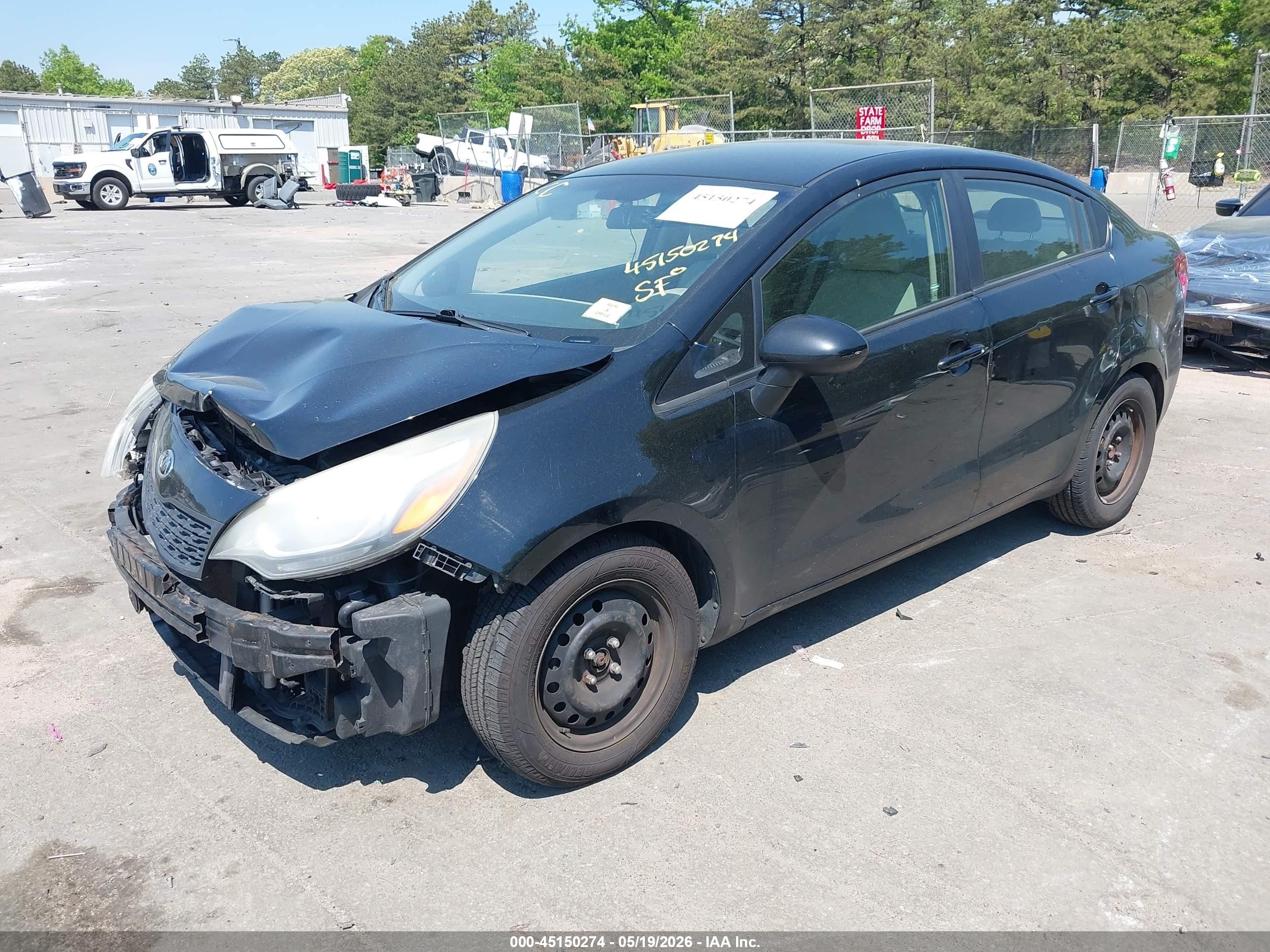 2013 Kia Rio Lx Black vin: KNADM4A31D6221063