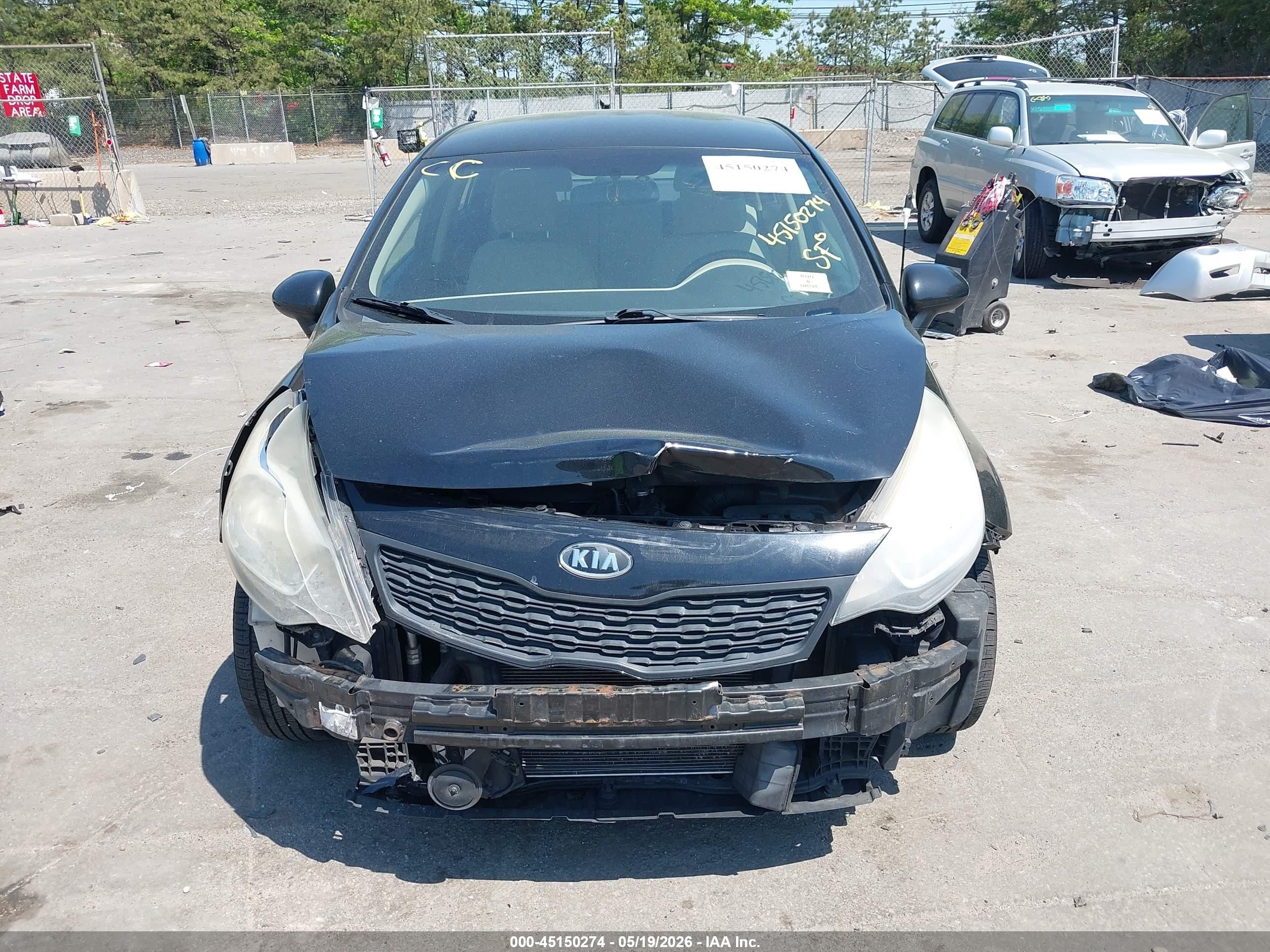 2013 Kia Rio Lx Black vin: KNADM4A31D6221063