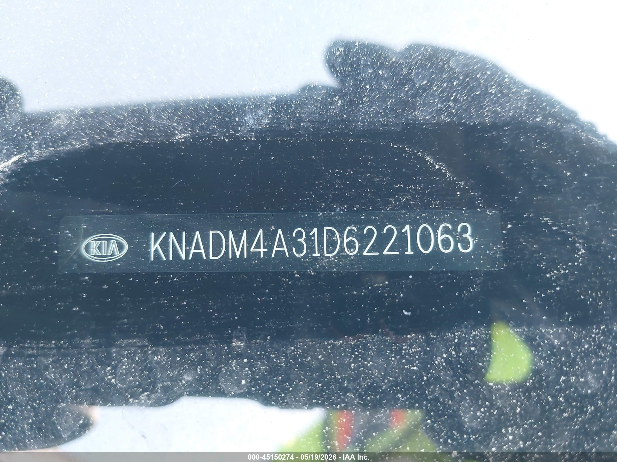 2013 Kia Rio Lx Black vin: KNADM4A31D6221063