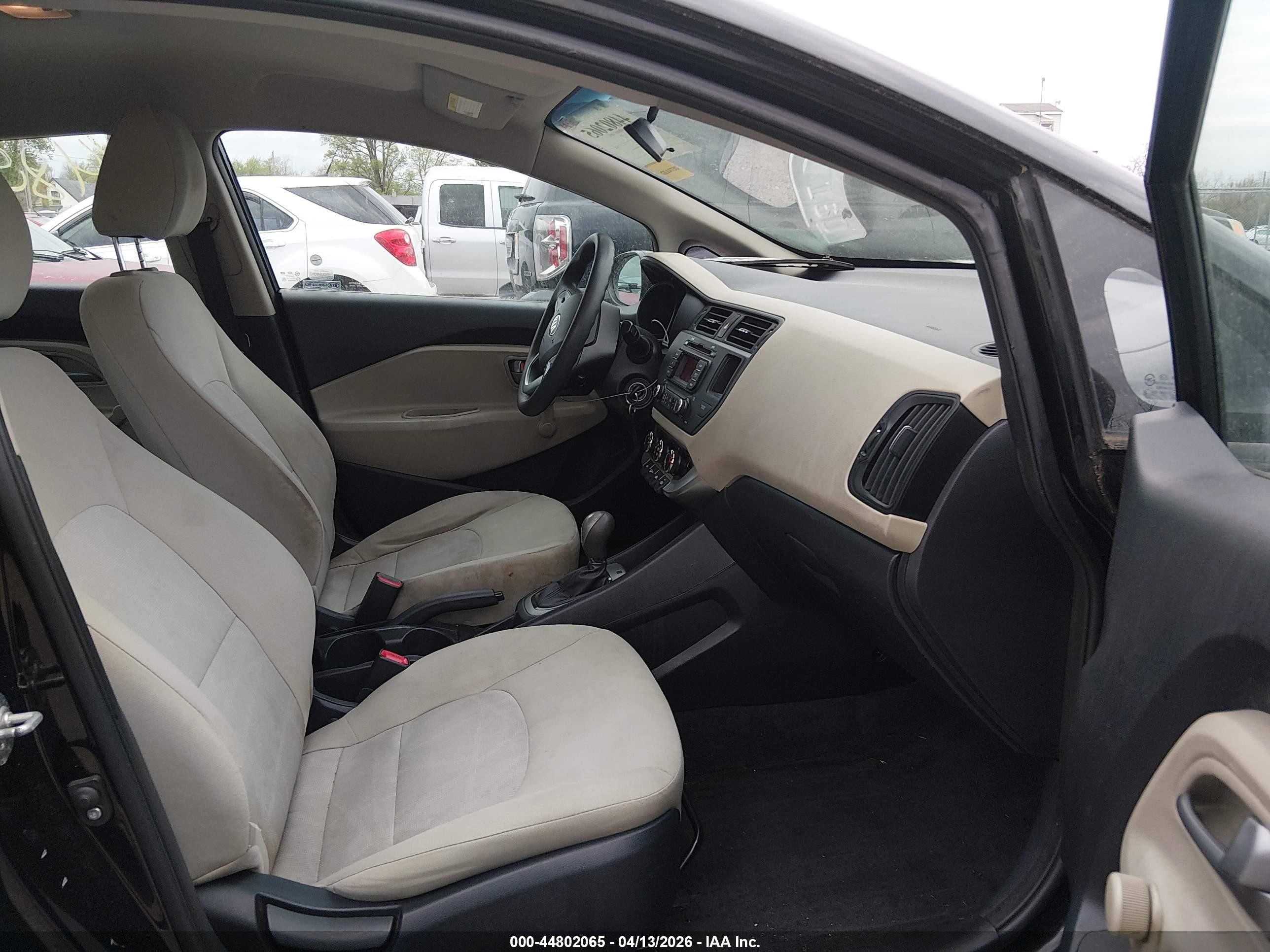 2013 Kia Rio Lx Черный vin: KNADM4A31D6286012