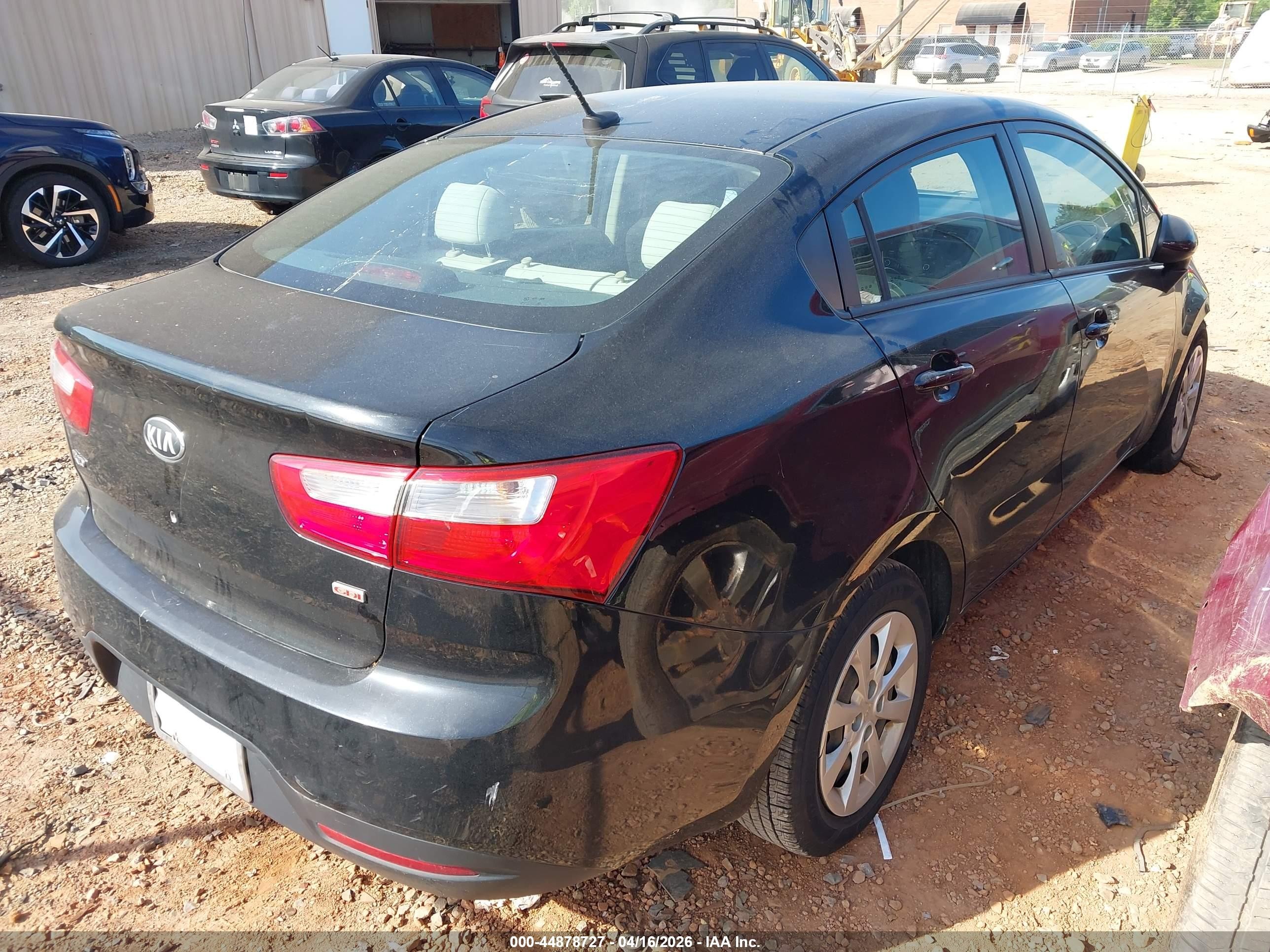 2013 Kia Rio Lx Black vin: KNADM4A31D6290741