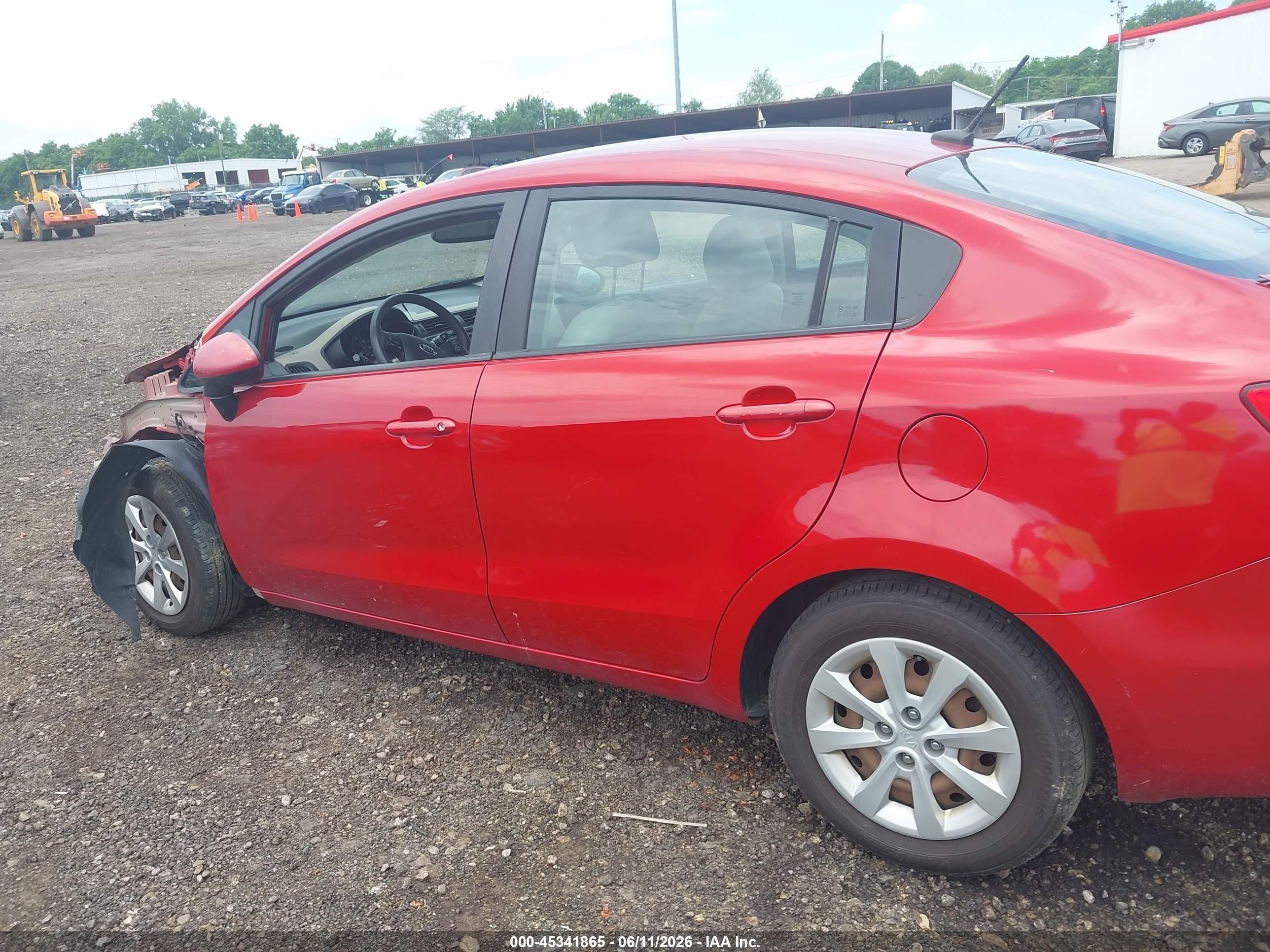 2013 Kia Rio Lx Красный vin: KNADM4A31D6308879