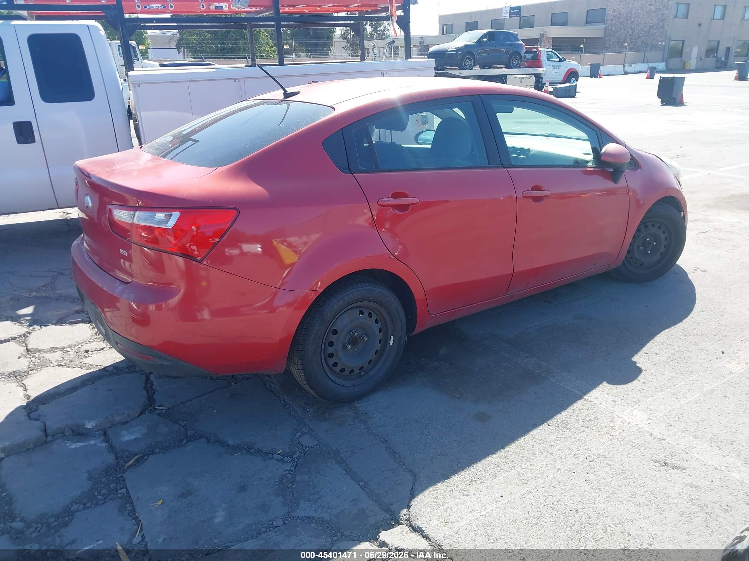 2014 Kia Rio Lx Красный vin: KNADM4A31E6332584