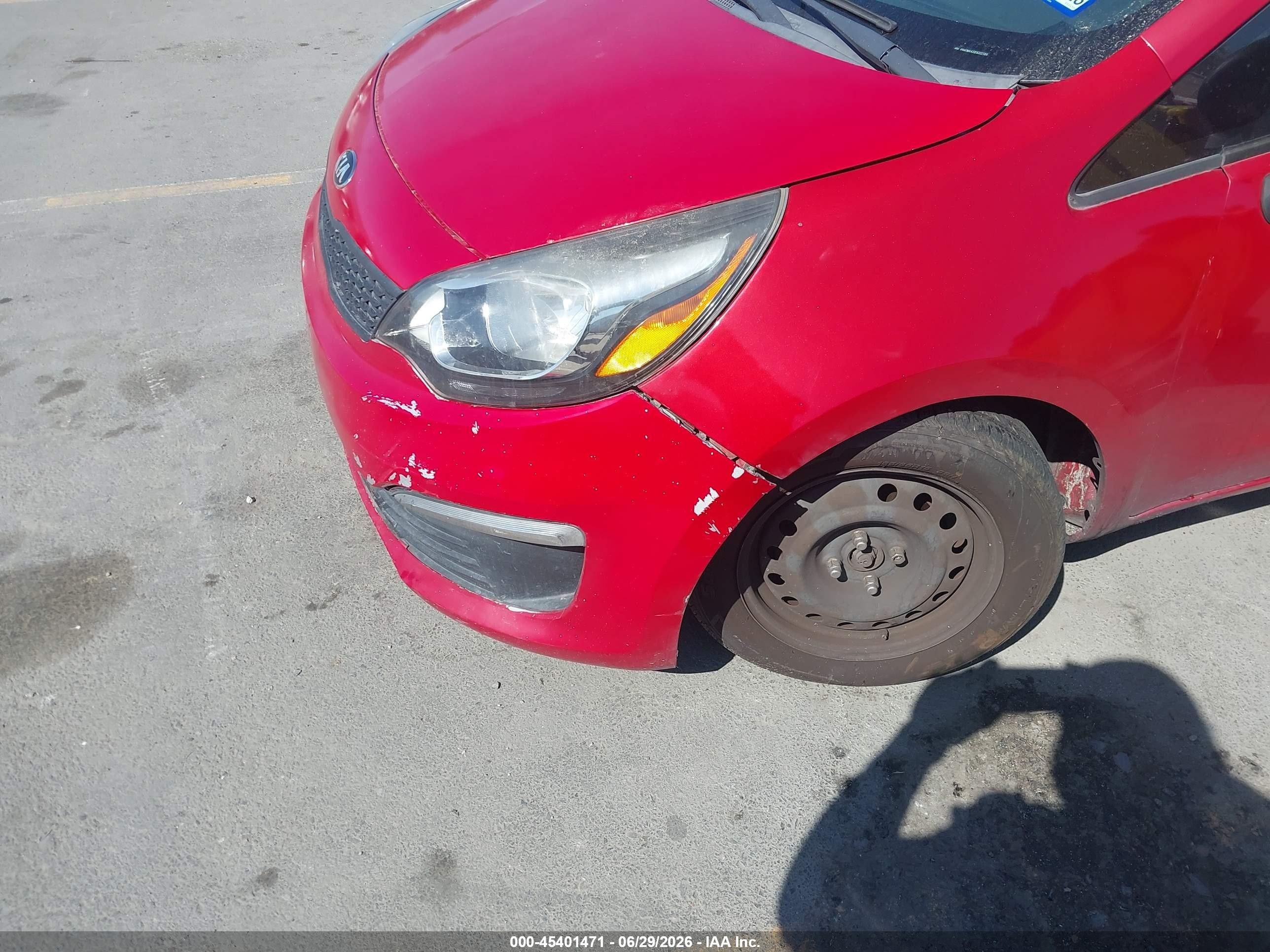 2014 Kia Rio Lx Красный vin: KNADM4A31E6332584