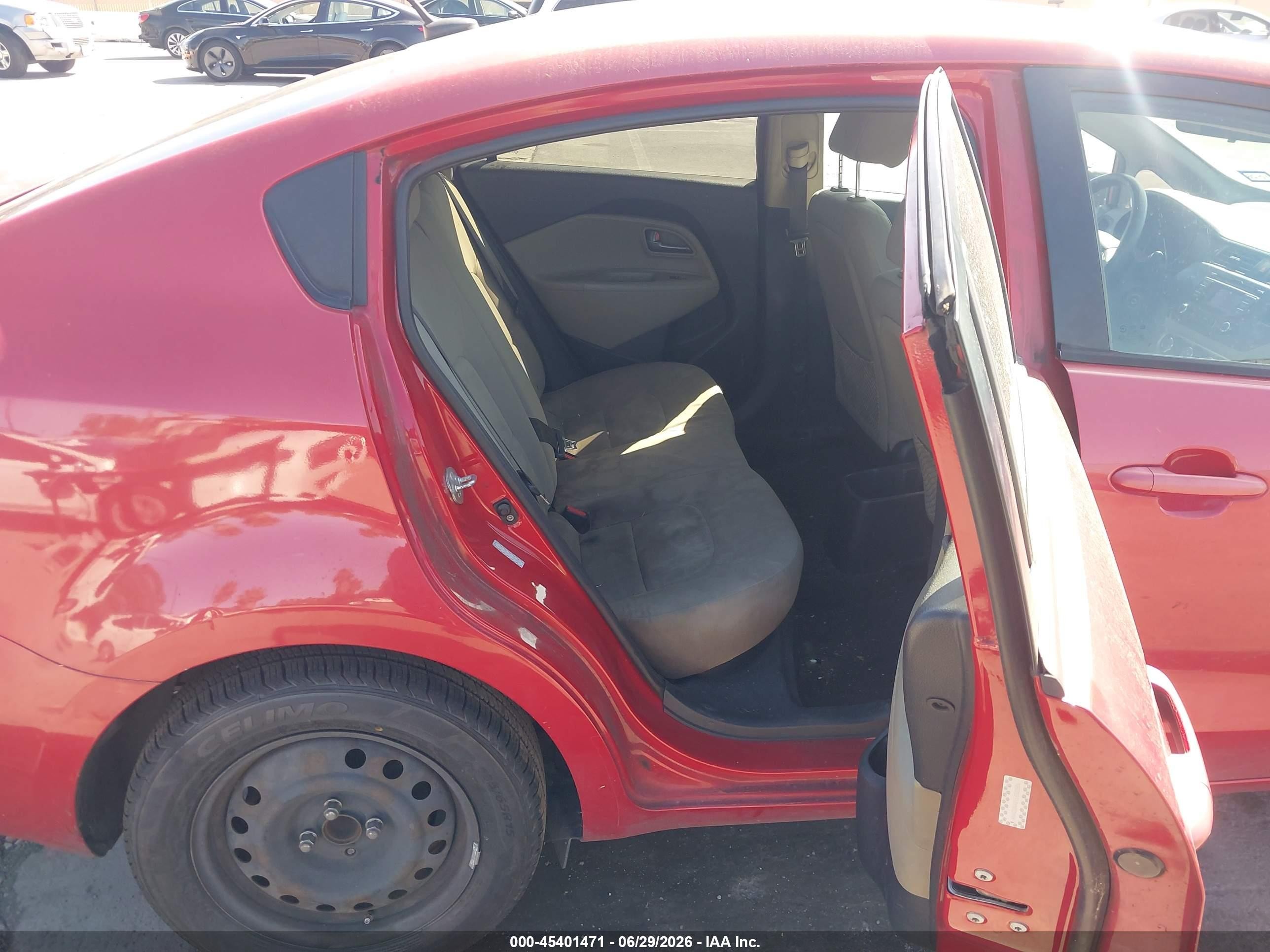 2014 Kia Rio Lx Красный vin: KNADM4A31E6332584