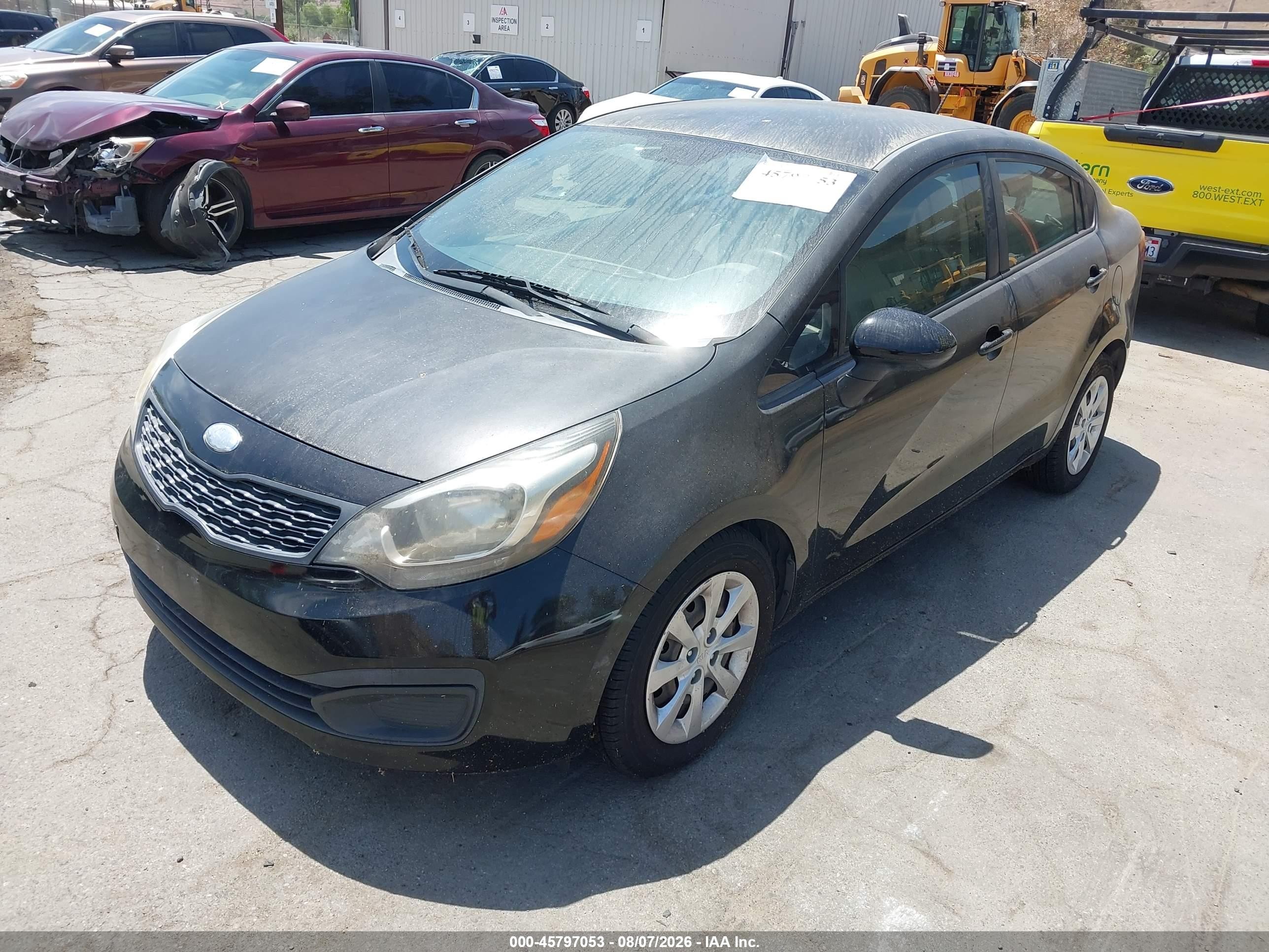 2014 Kia Rio Lx Black vin: KNADM4A31E6333475