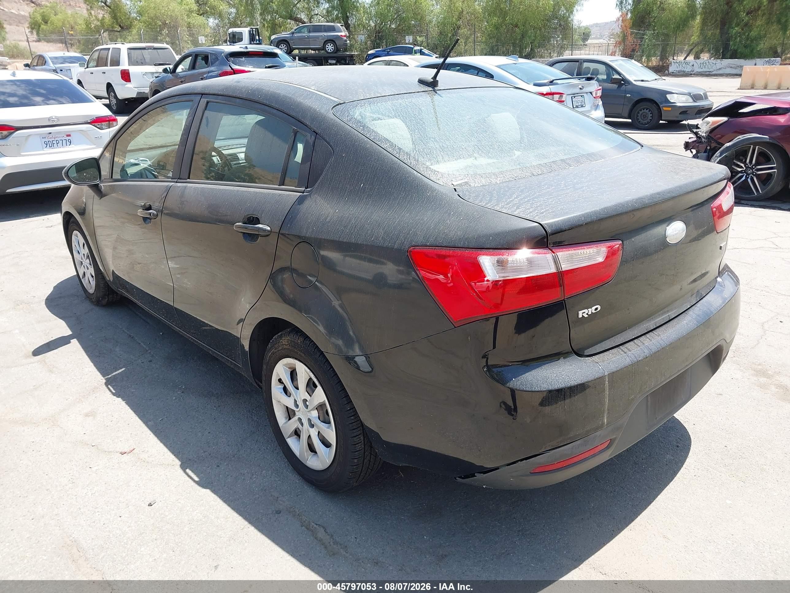 2014 Kia Rio Lx Black vin: KNADM4A31E6333475