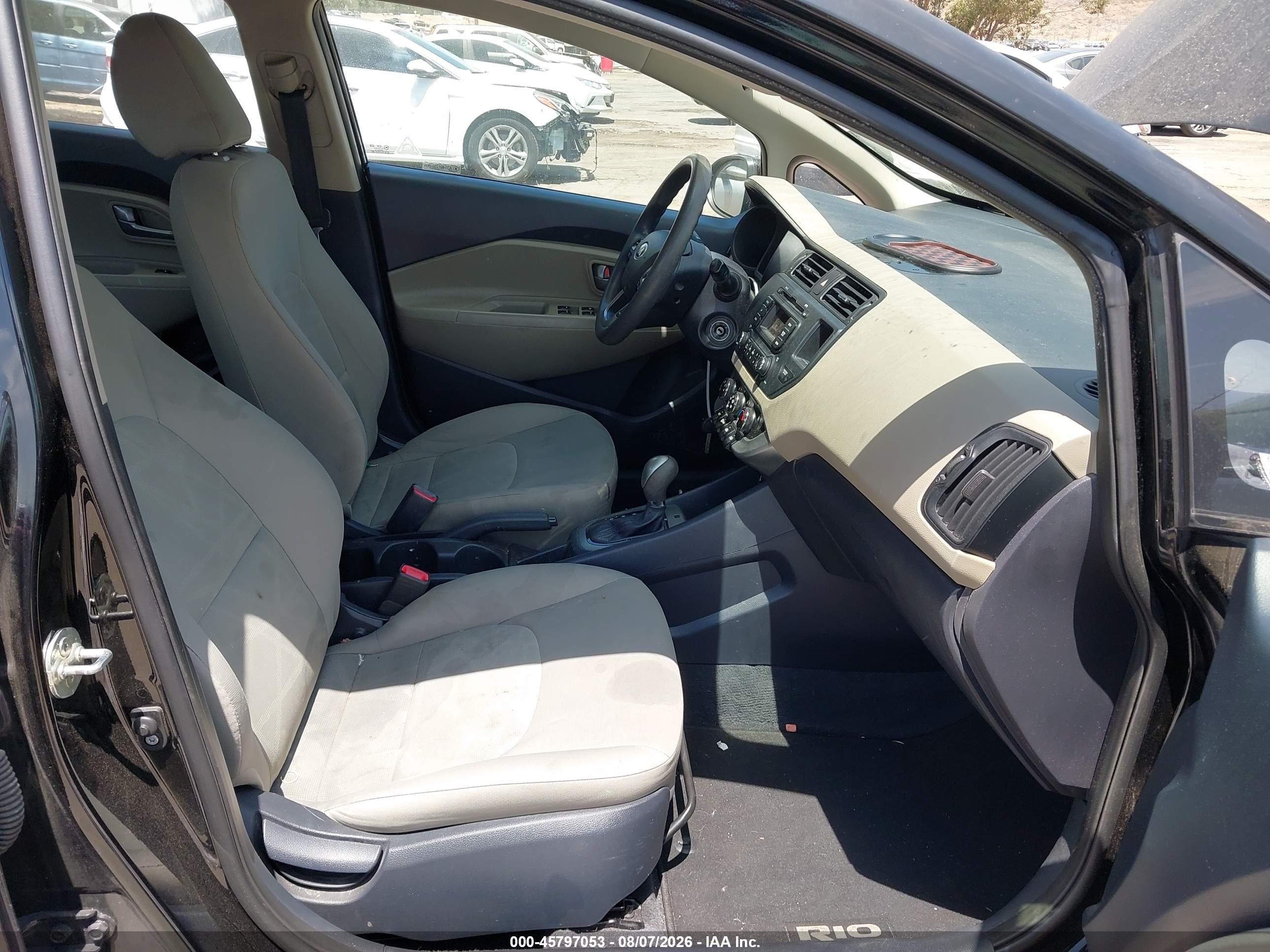 2014 Kia Rio Lx Black vin: KNADM4A31E6333475