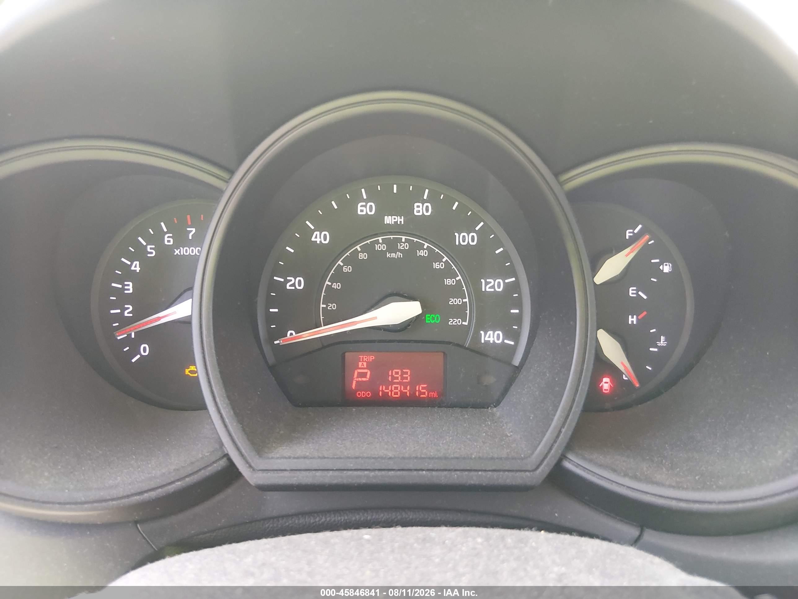 2014 Kia Rio Lx Gray vin: KNADM4A31E6349501
