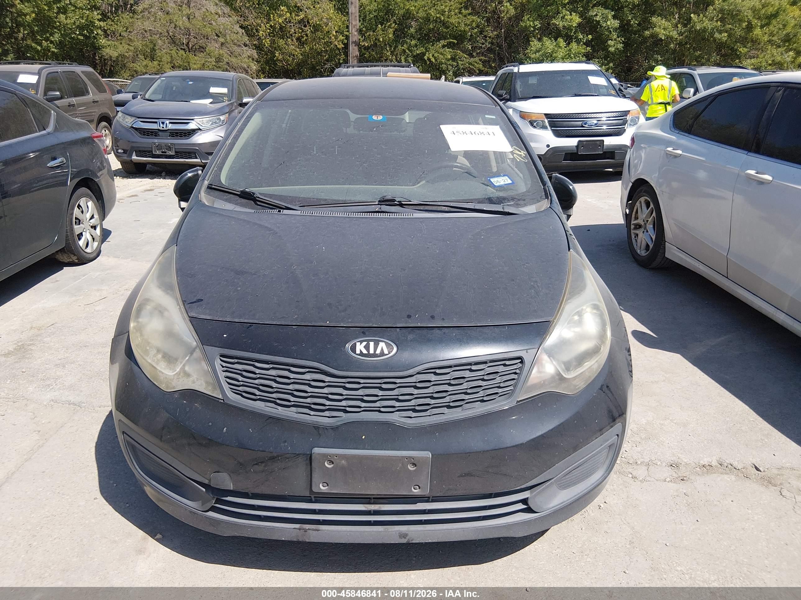 2014 Kia Rio Lx Gray vin: KNADM4A31E6349501