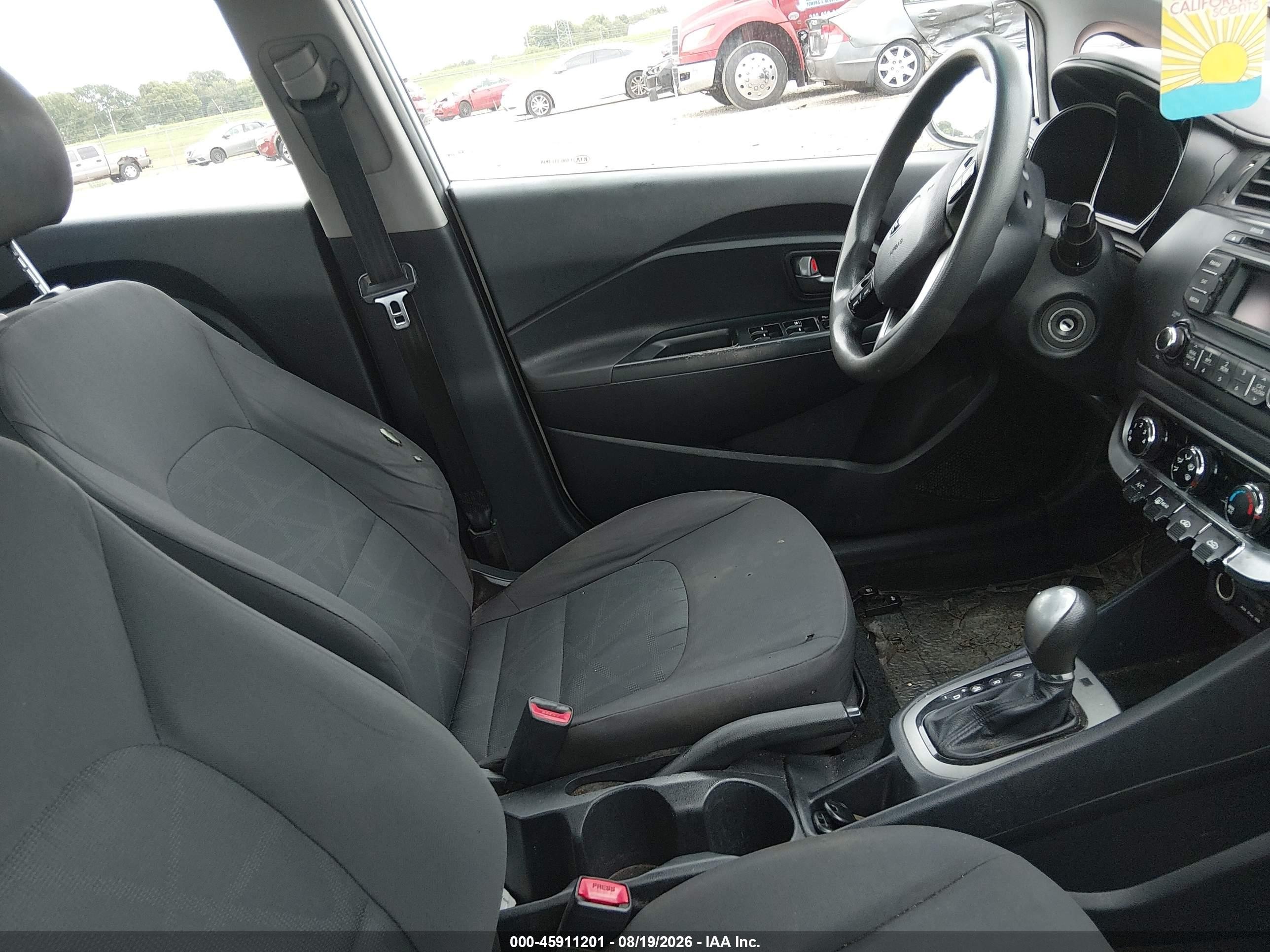 2014 Kia Rio Lx Silver vin: KNADM4A31E6350941
