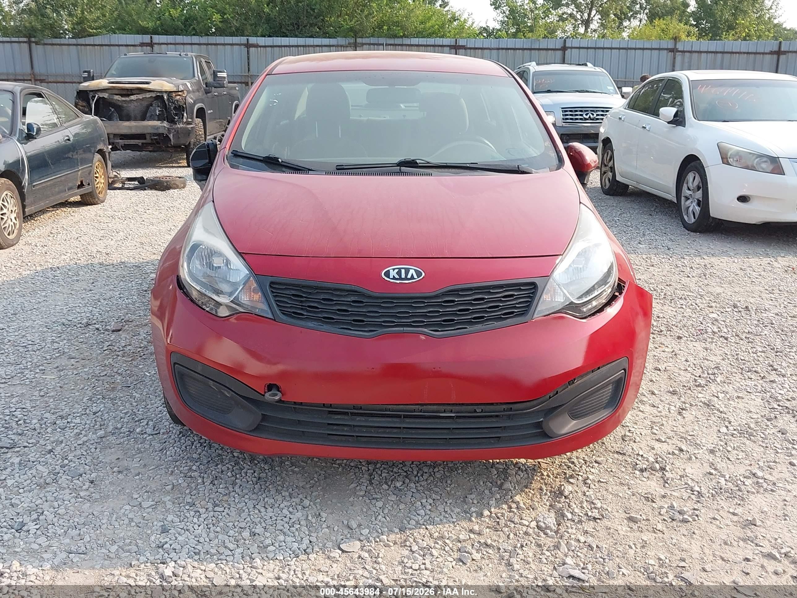 2014 Kia Rio Lx Red vin: KNADM4A31E6386936