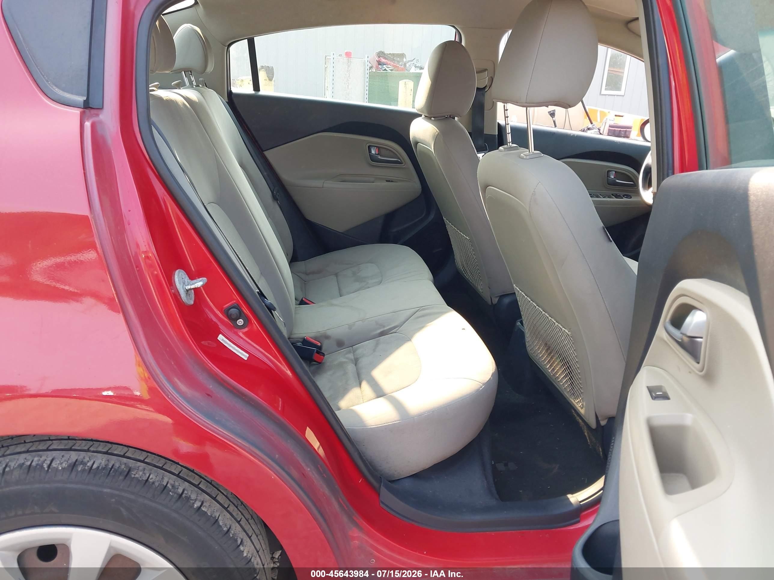 2014 Kia Rio Lx Red vin: KNADM4A31E6386936