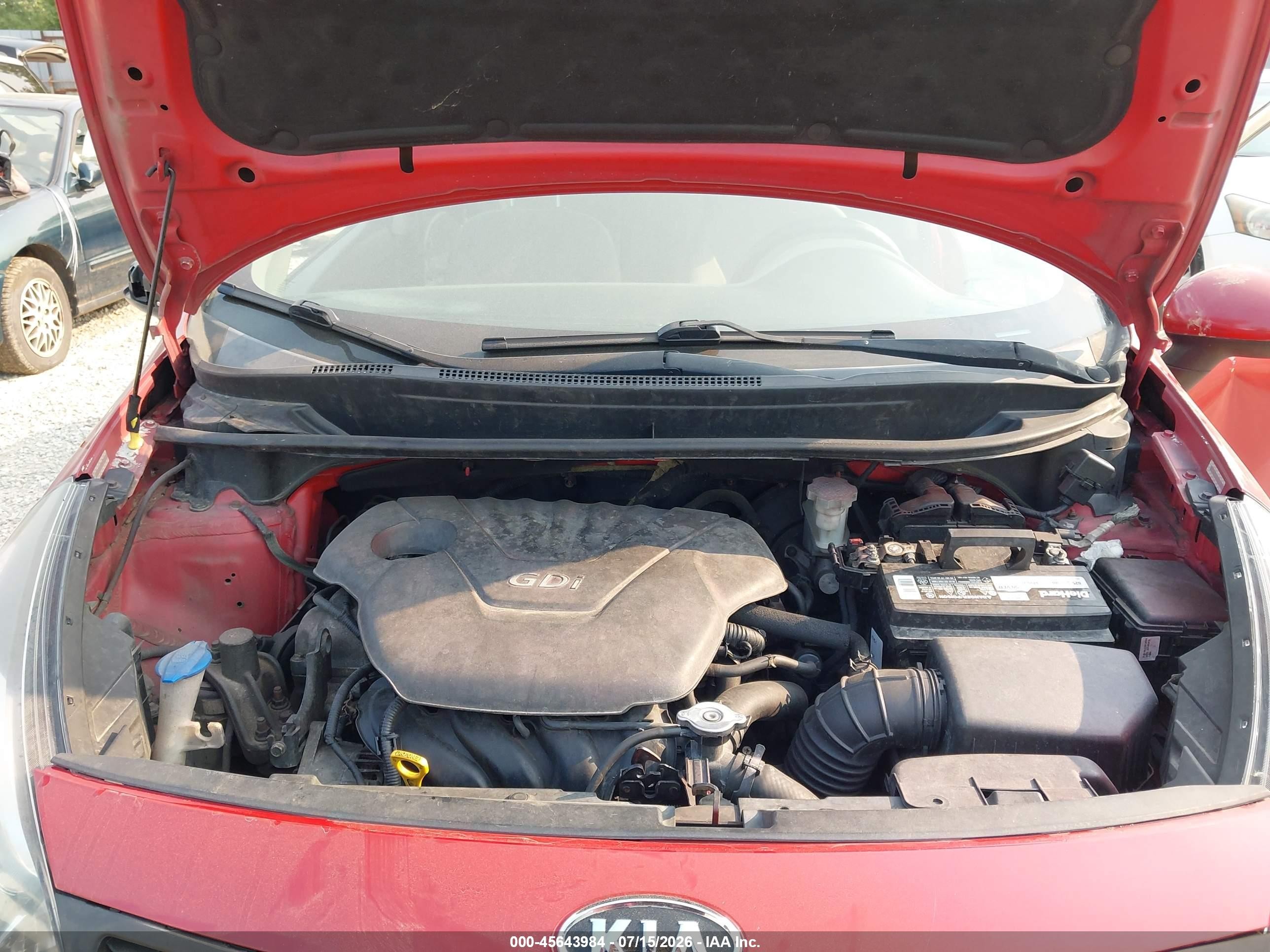 2014 Kia Rio Lx Red vin: KNADM4A31E6386936