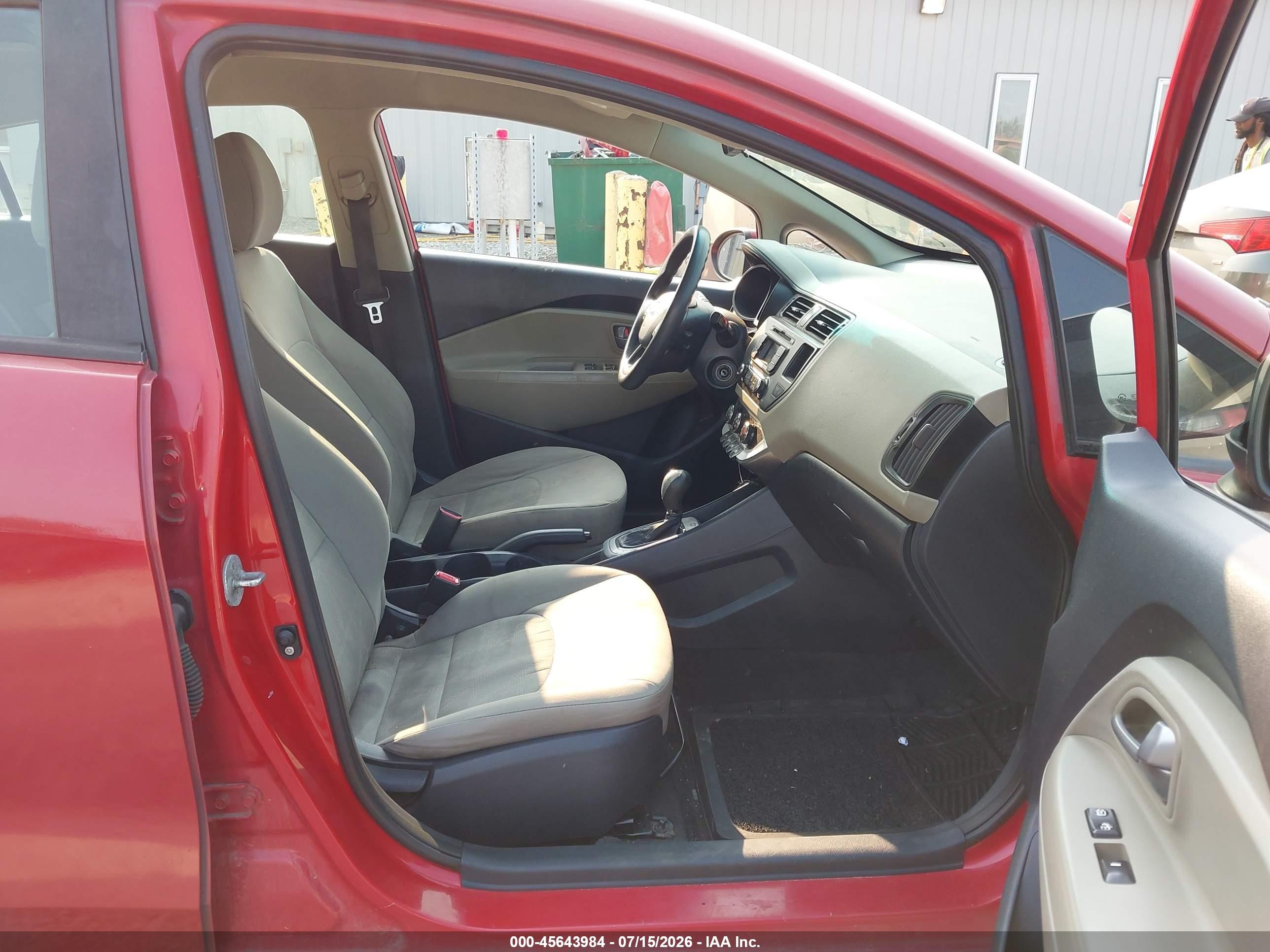 2014 Kia Rio Lx Red vin: KNADM4A31E6386936