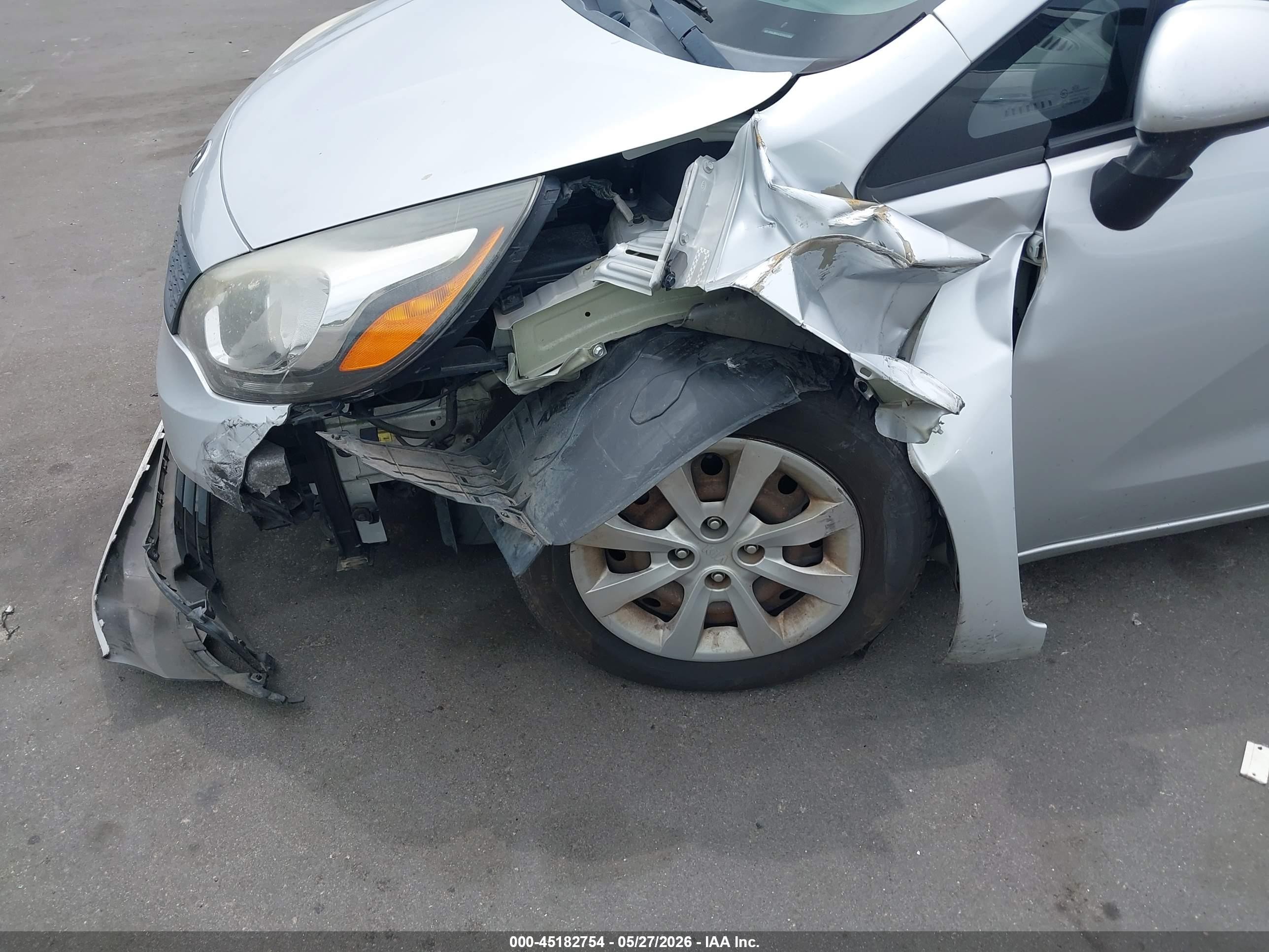 2014 Kia Rio Lx Silver vin: KNADM4A31E6400964