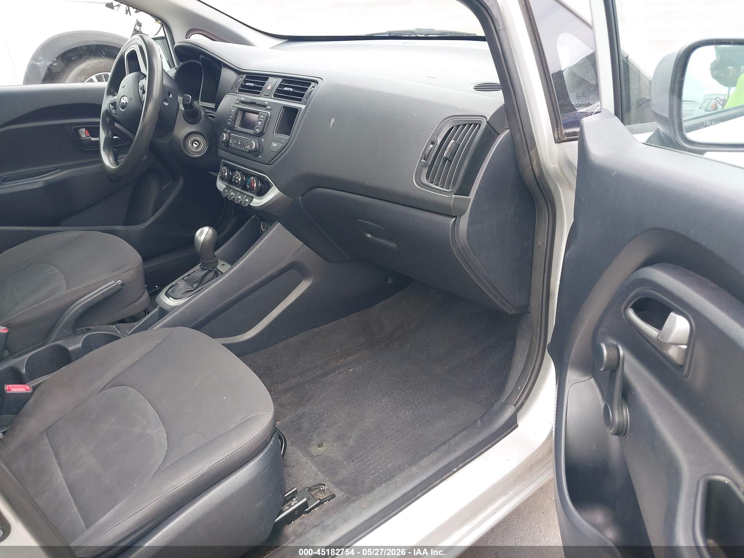 2014 Kia Rio Lx Silver vin: KNADM4A31E6400964