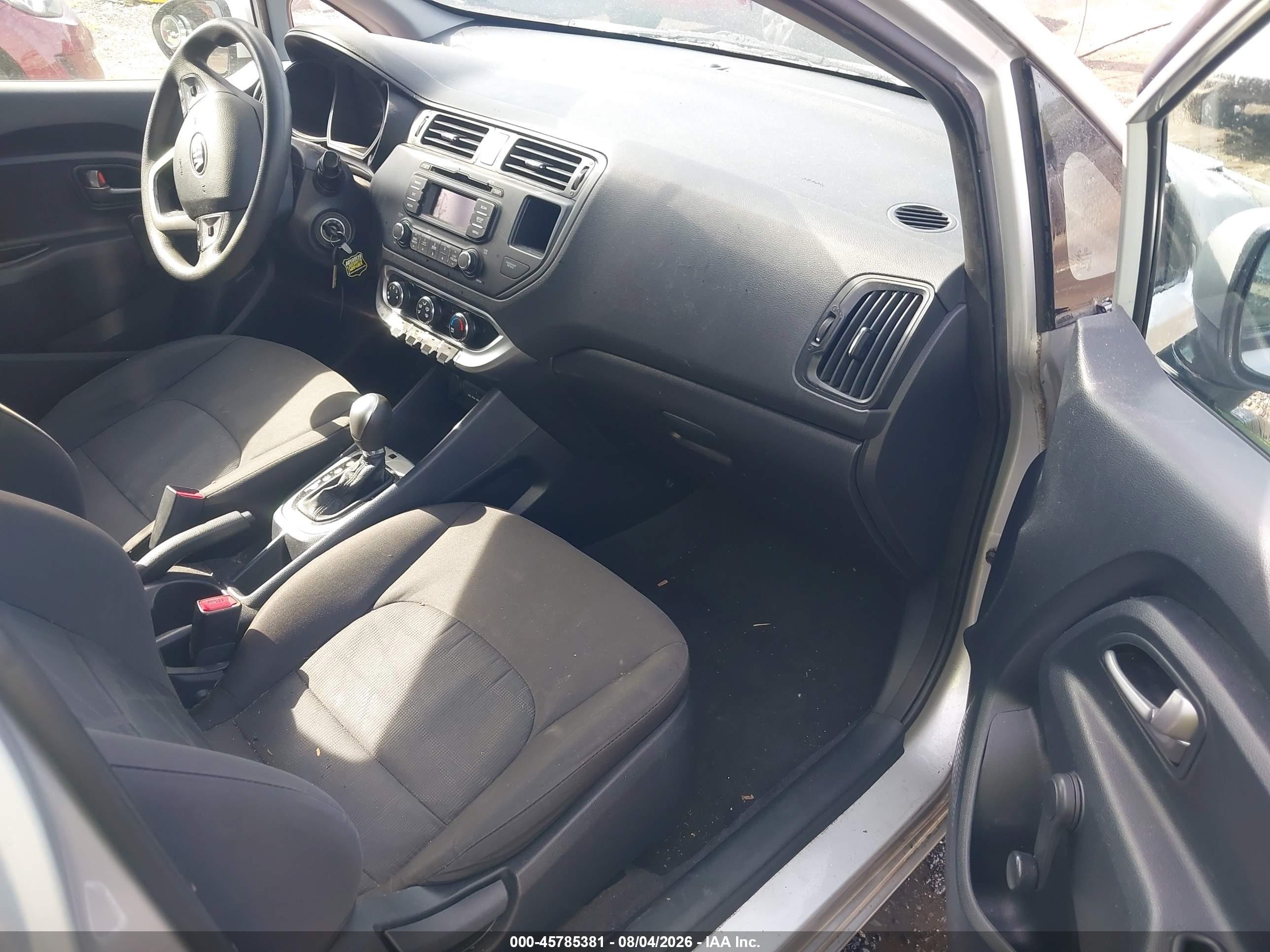 2014 Kia Rio Lx Silver vin: KNADM4A31E6414508