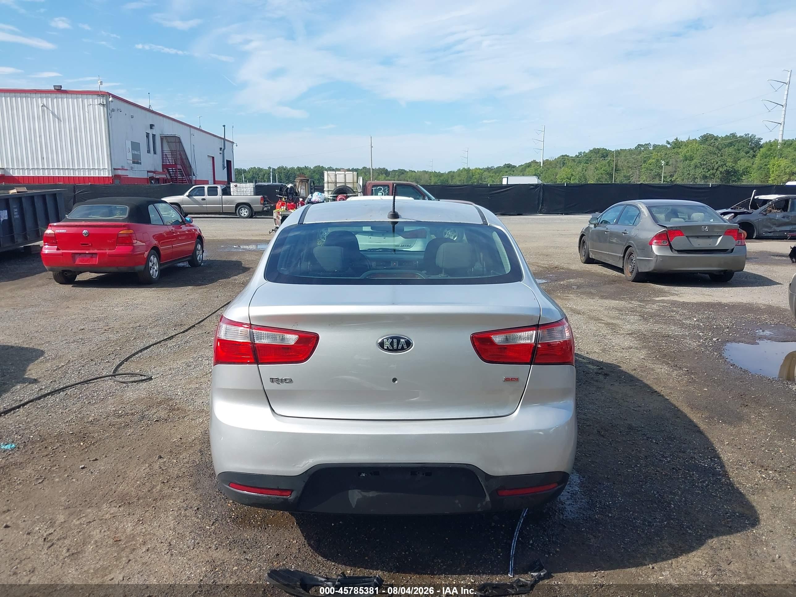 2014 Kia Rio Lx Silver vin: KNADM4A31E6414508