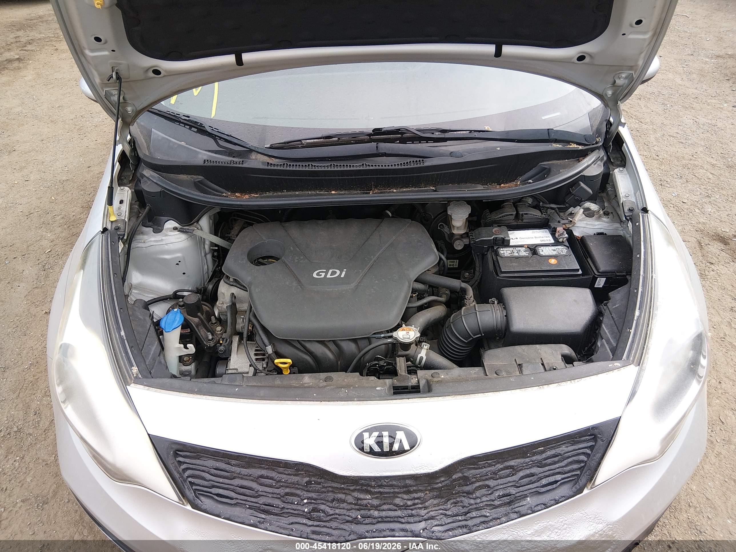 2014 Kia Rio Lx Silver vin: KNADM4A31E6419059