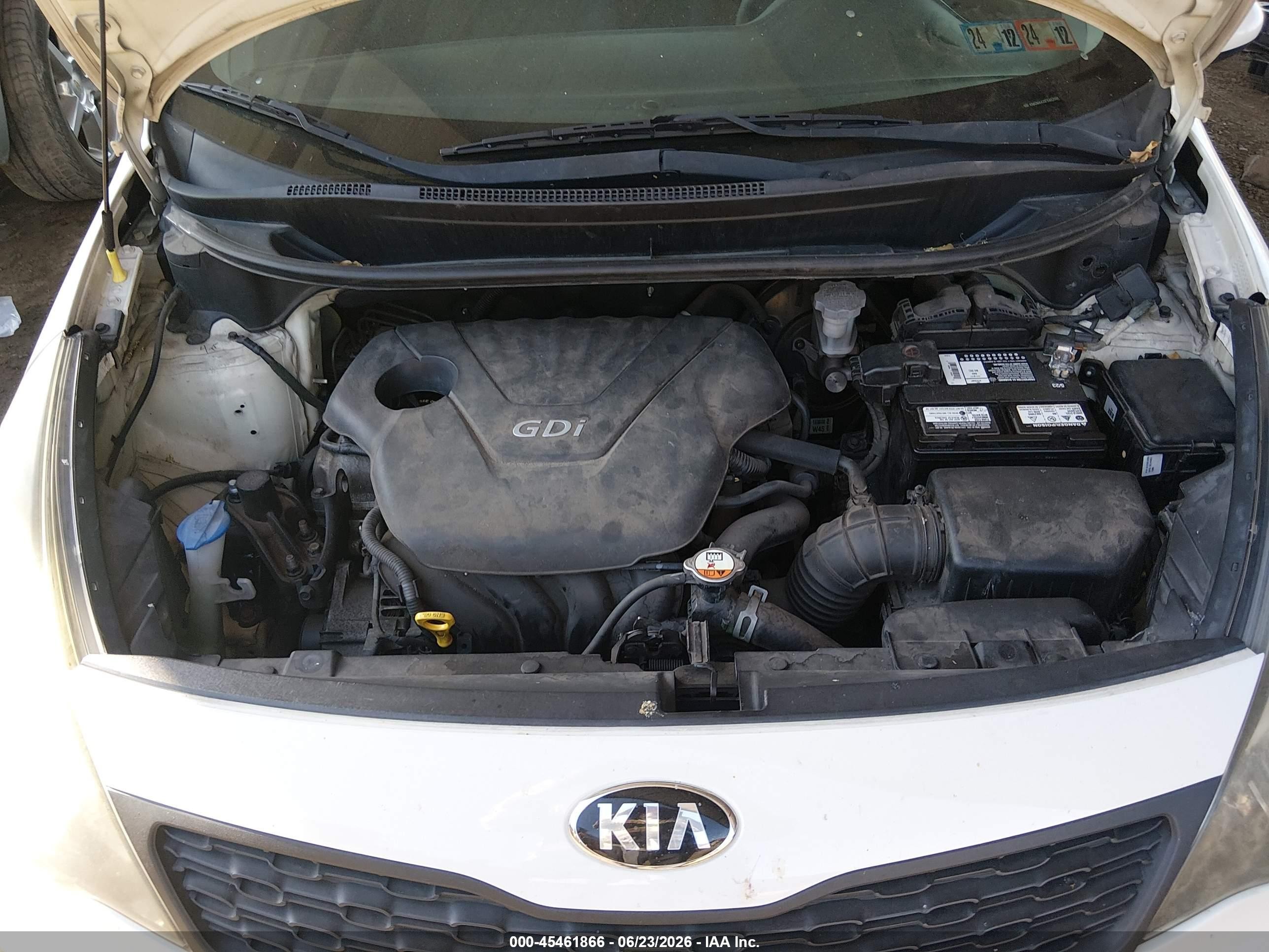 2015 Kia Rio Lx White vin: KNADM4A31F6462091